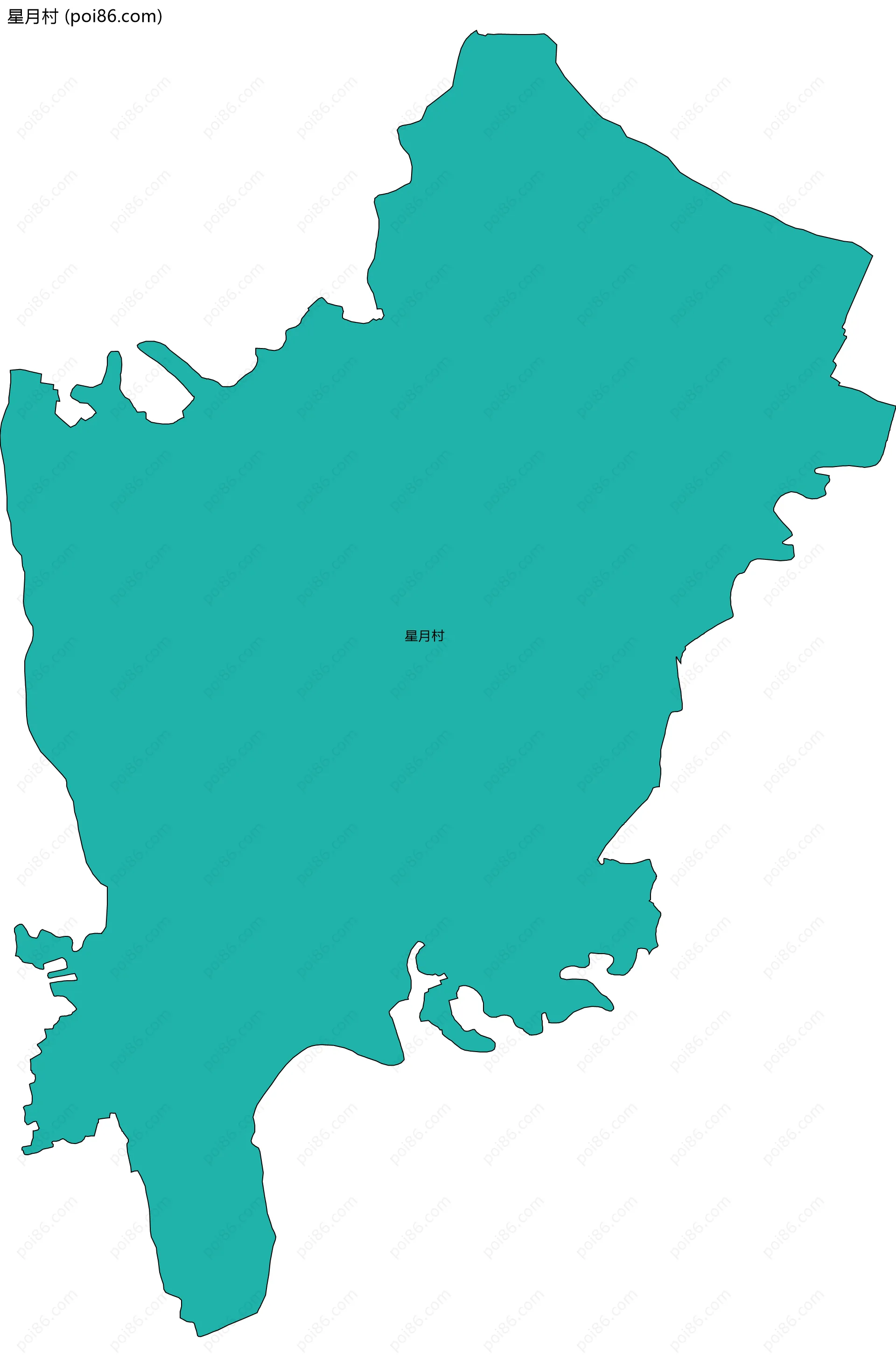 星月村边界地图