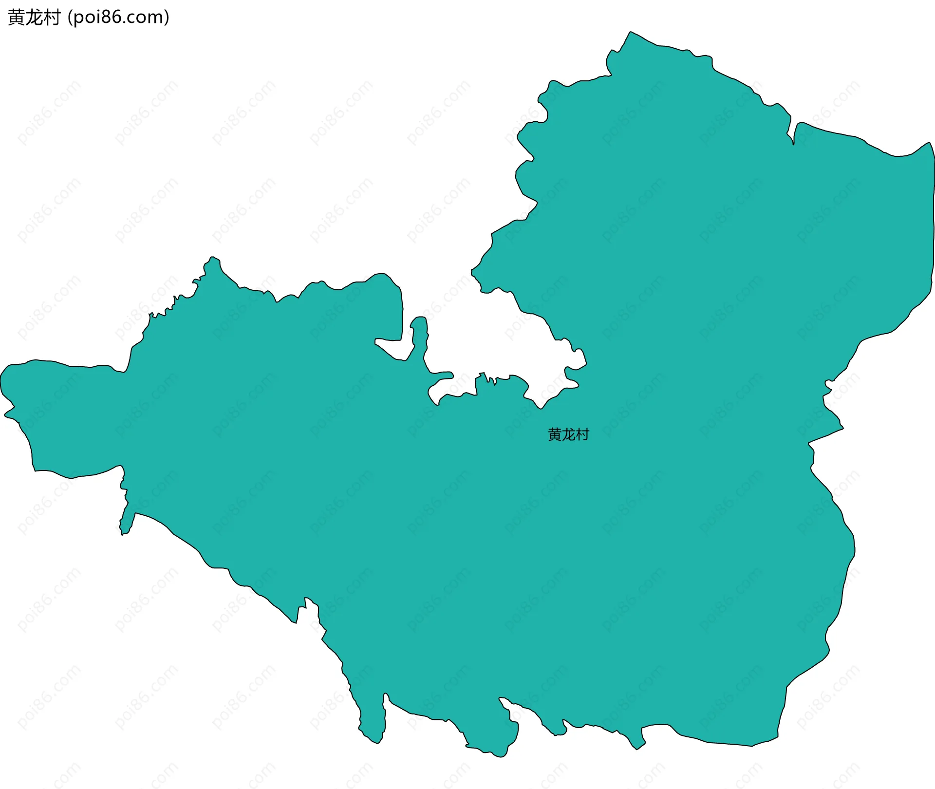黄龙村边界地图