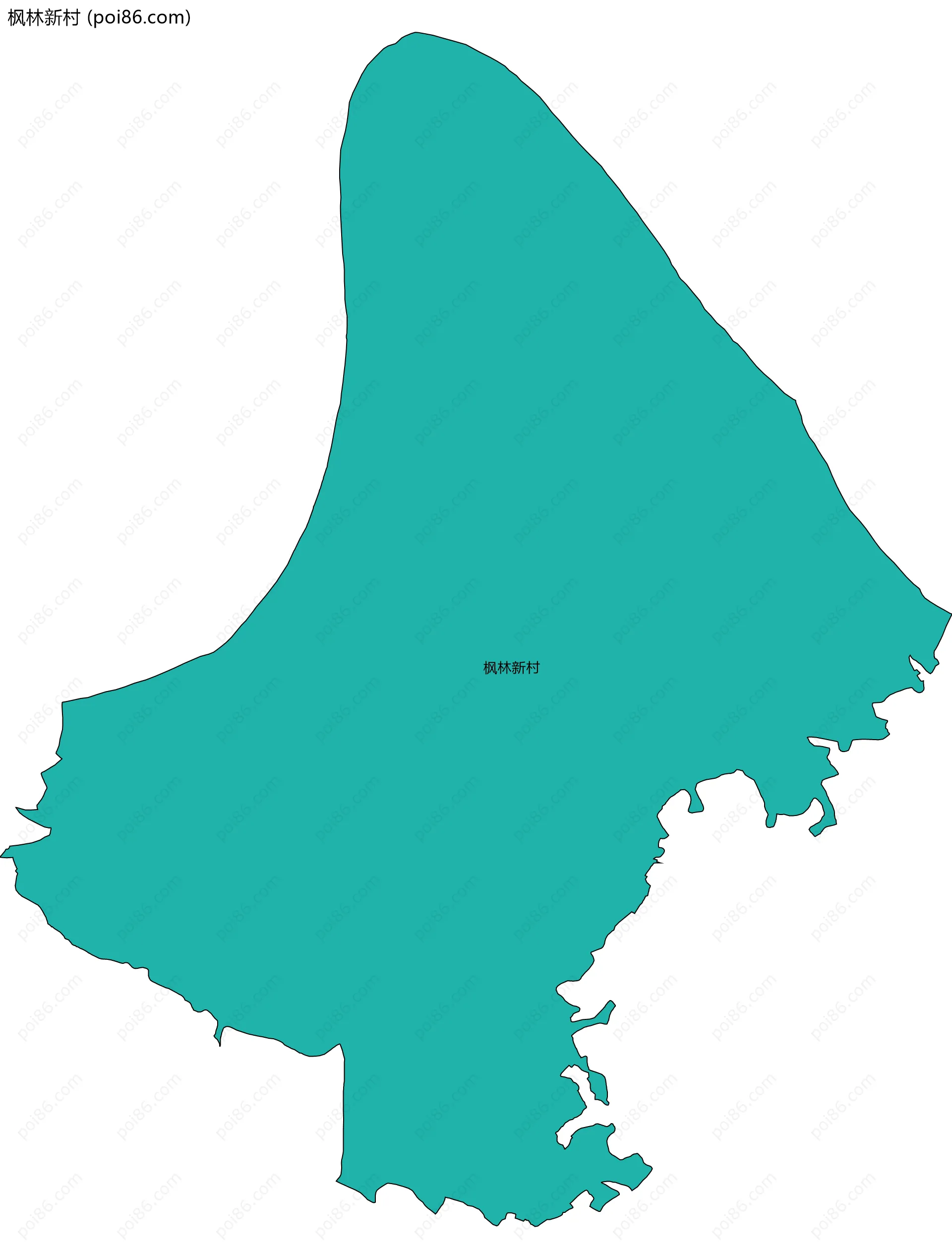 枫林新村边界地图