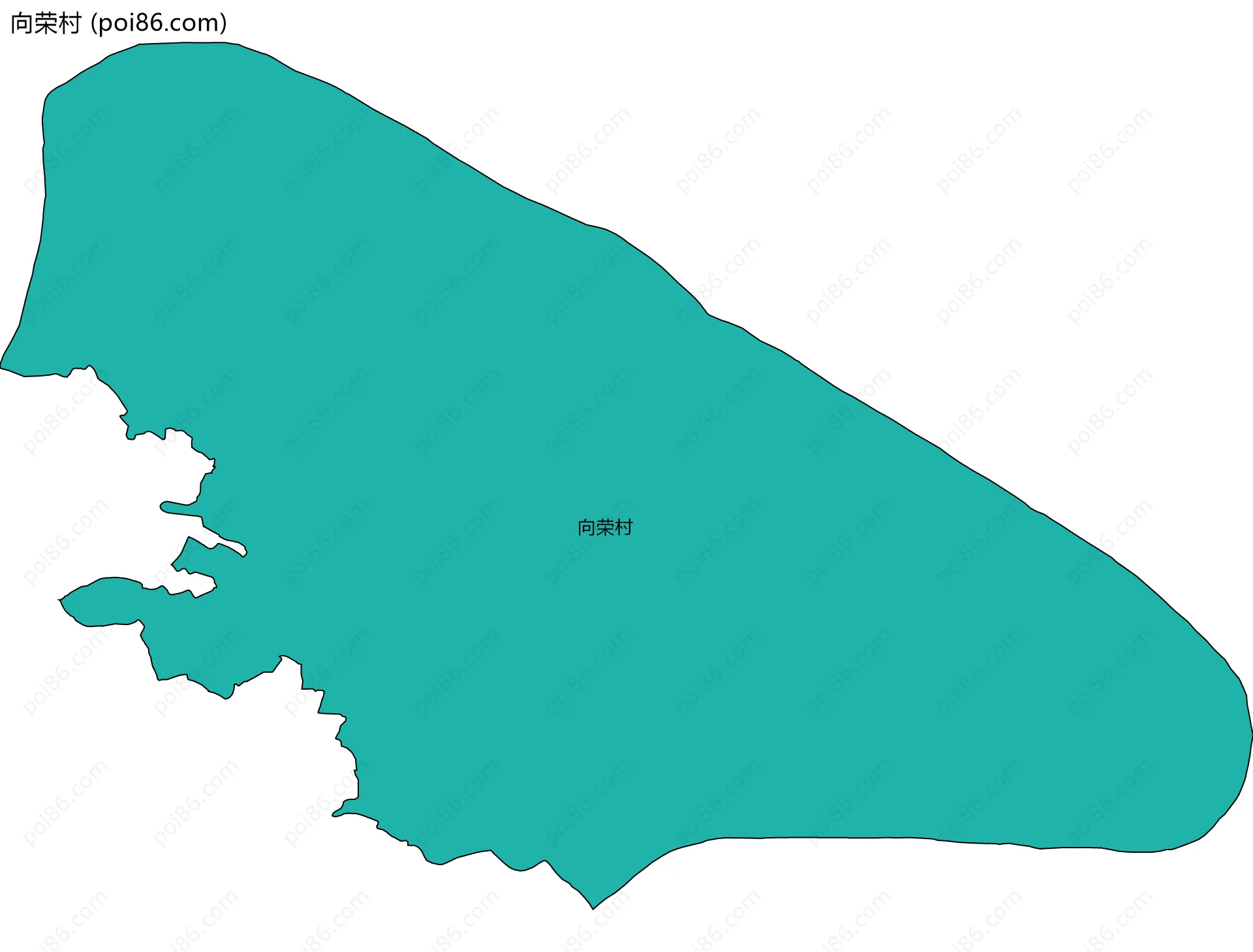 向荣村边界地图