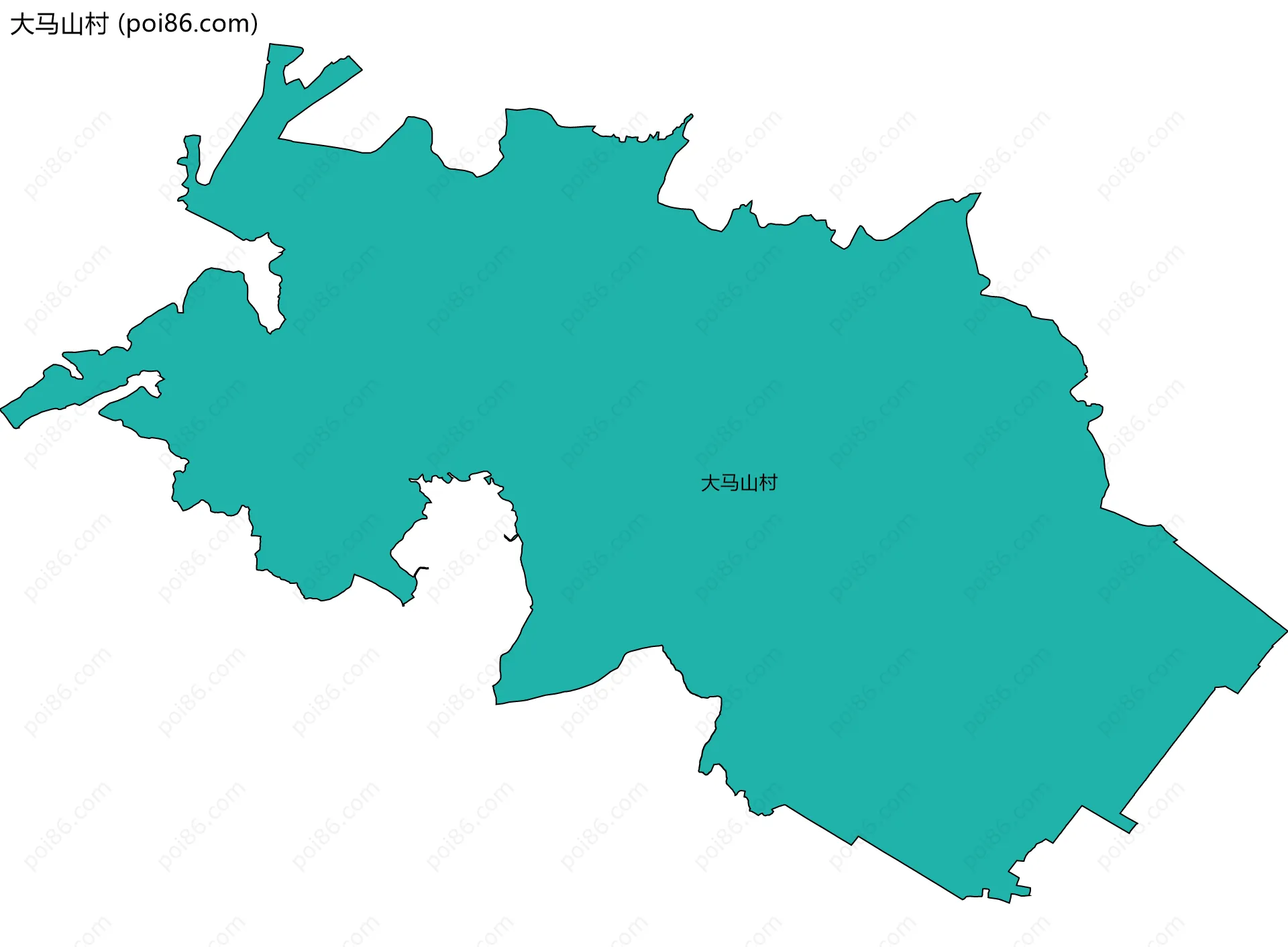 大马山村边界地图