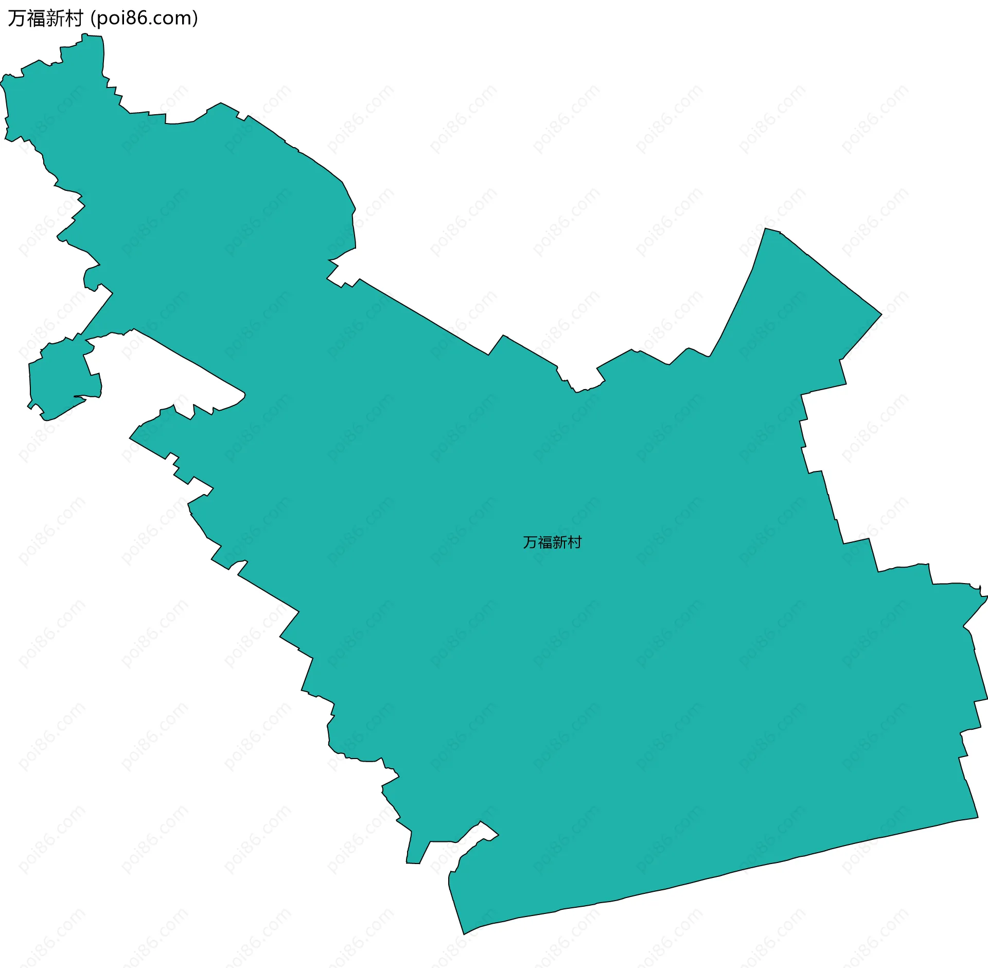 万福新村边界地图