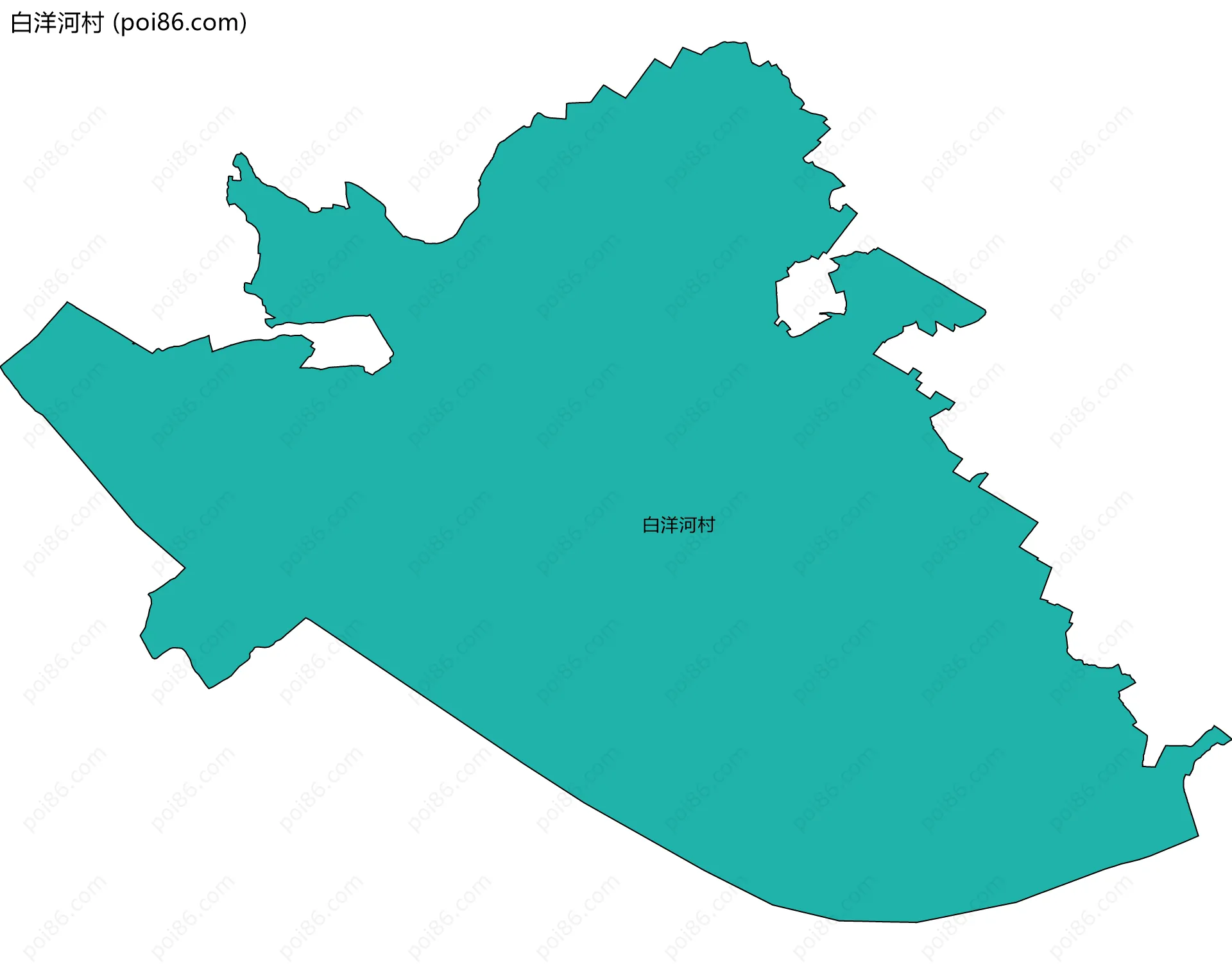白洋河村边界地图
