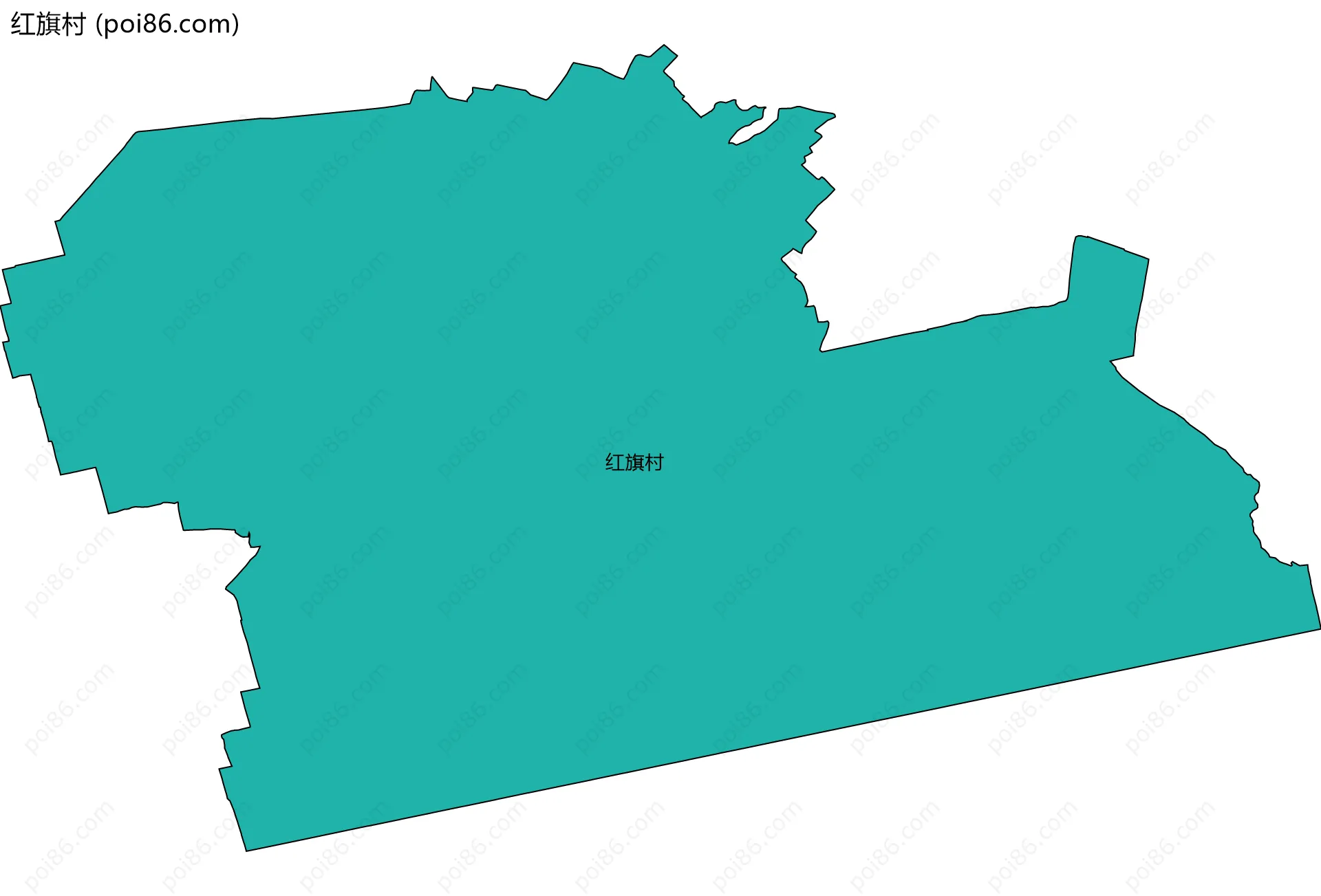 红旗村边界地图