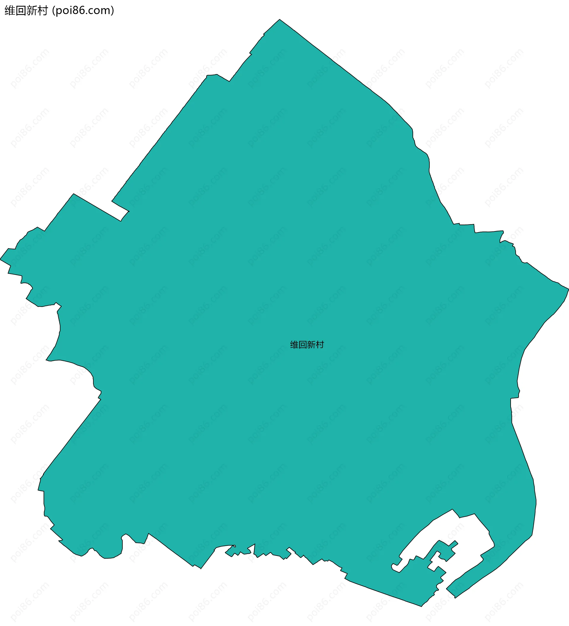 维回新村边界地图
