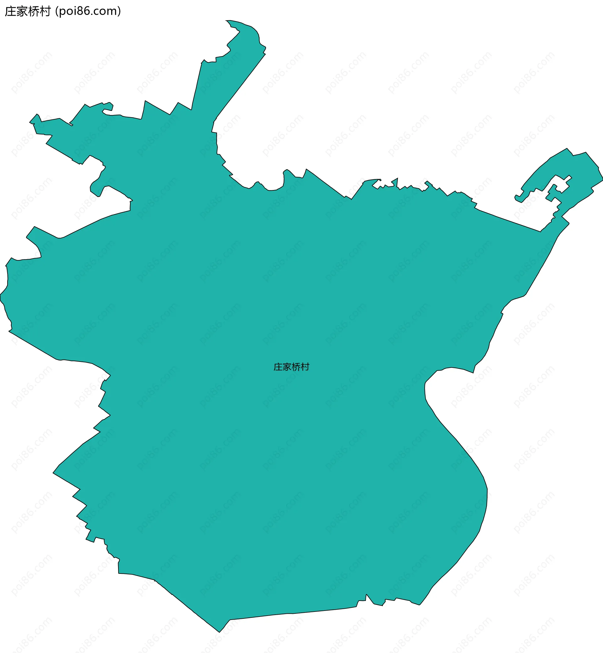 庄家桥村边界地图