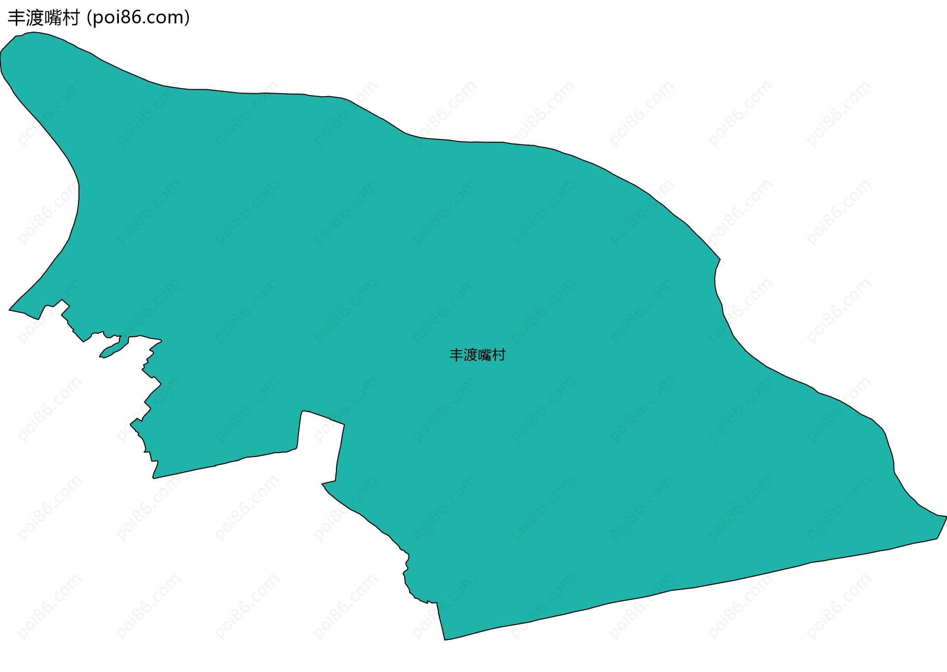 丰渡嘴村边界地图