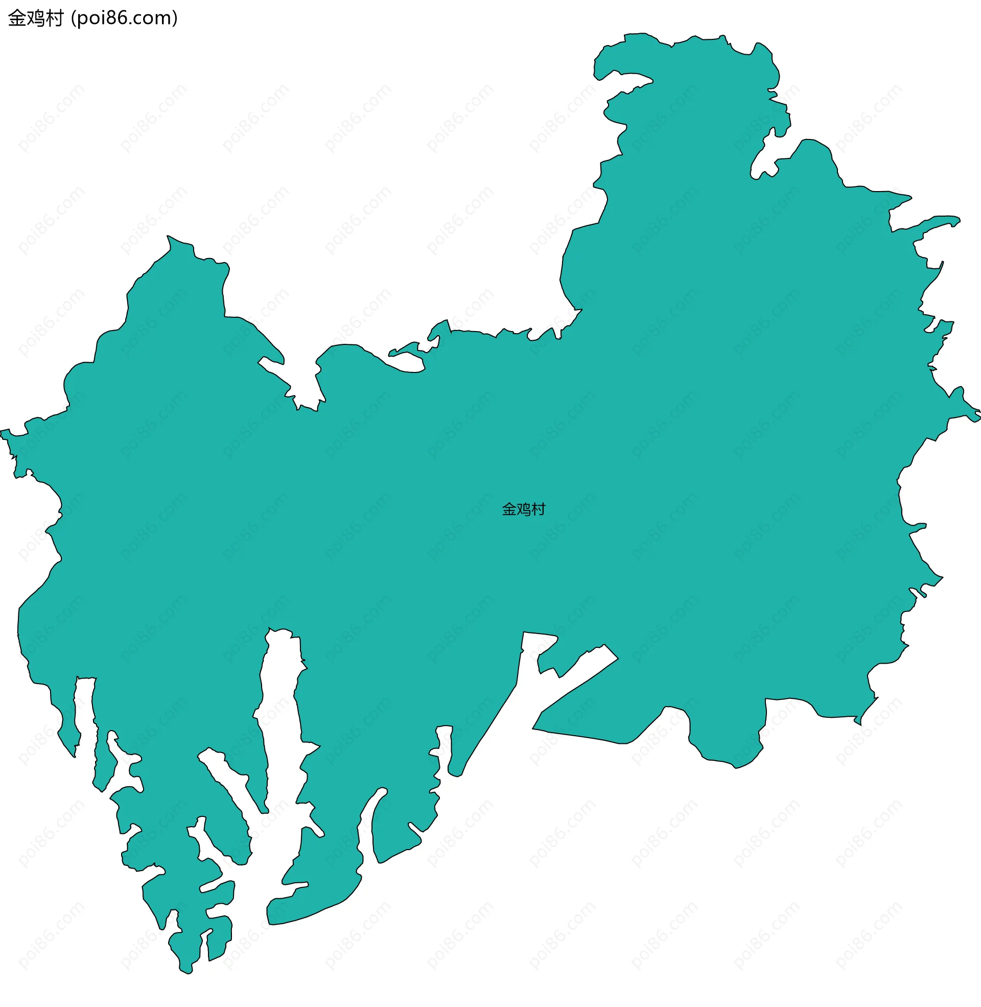 金鸡村边界地图