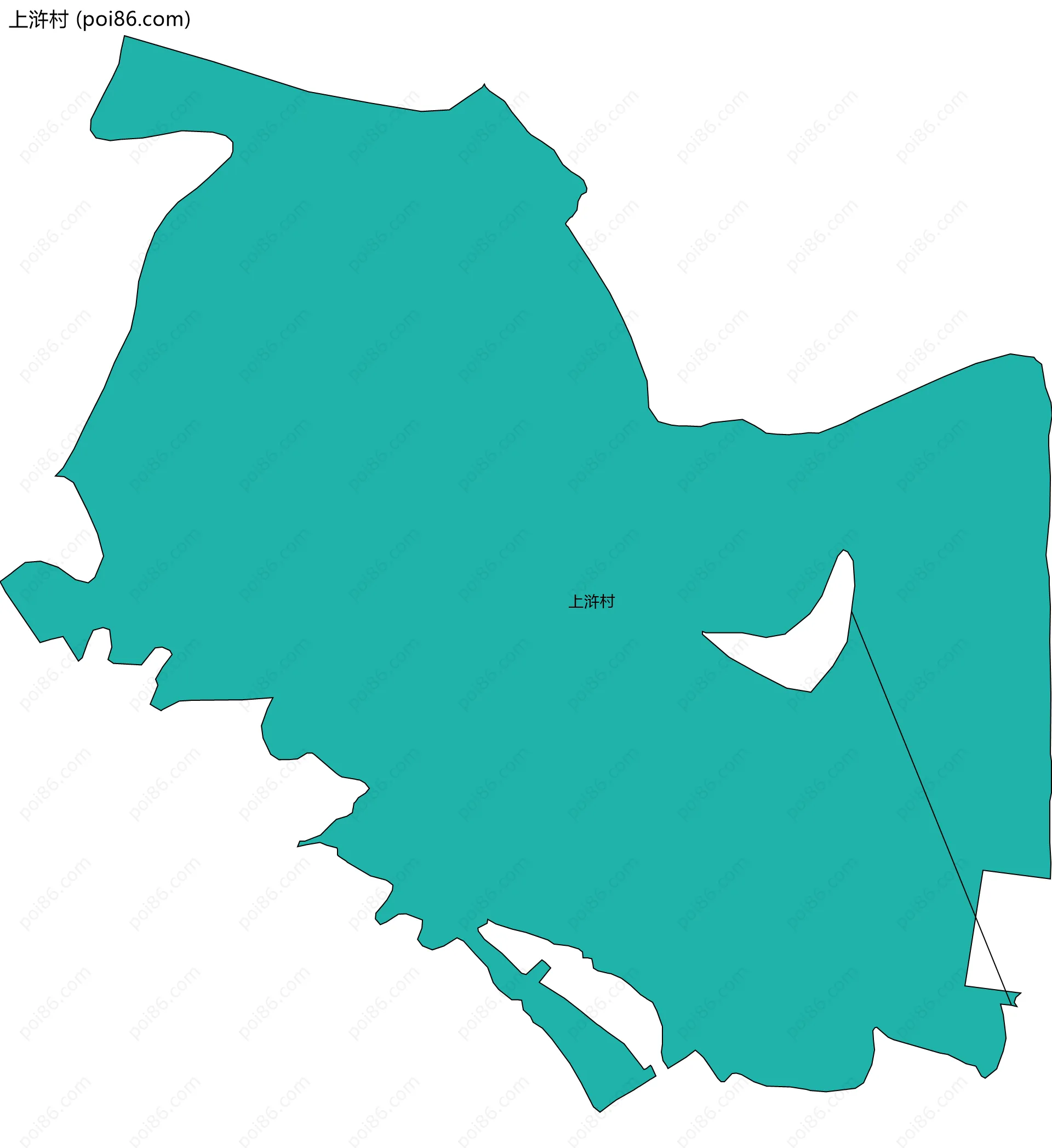 上浒村边界地图