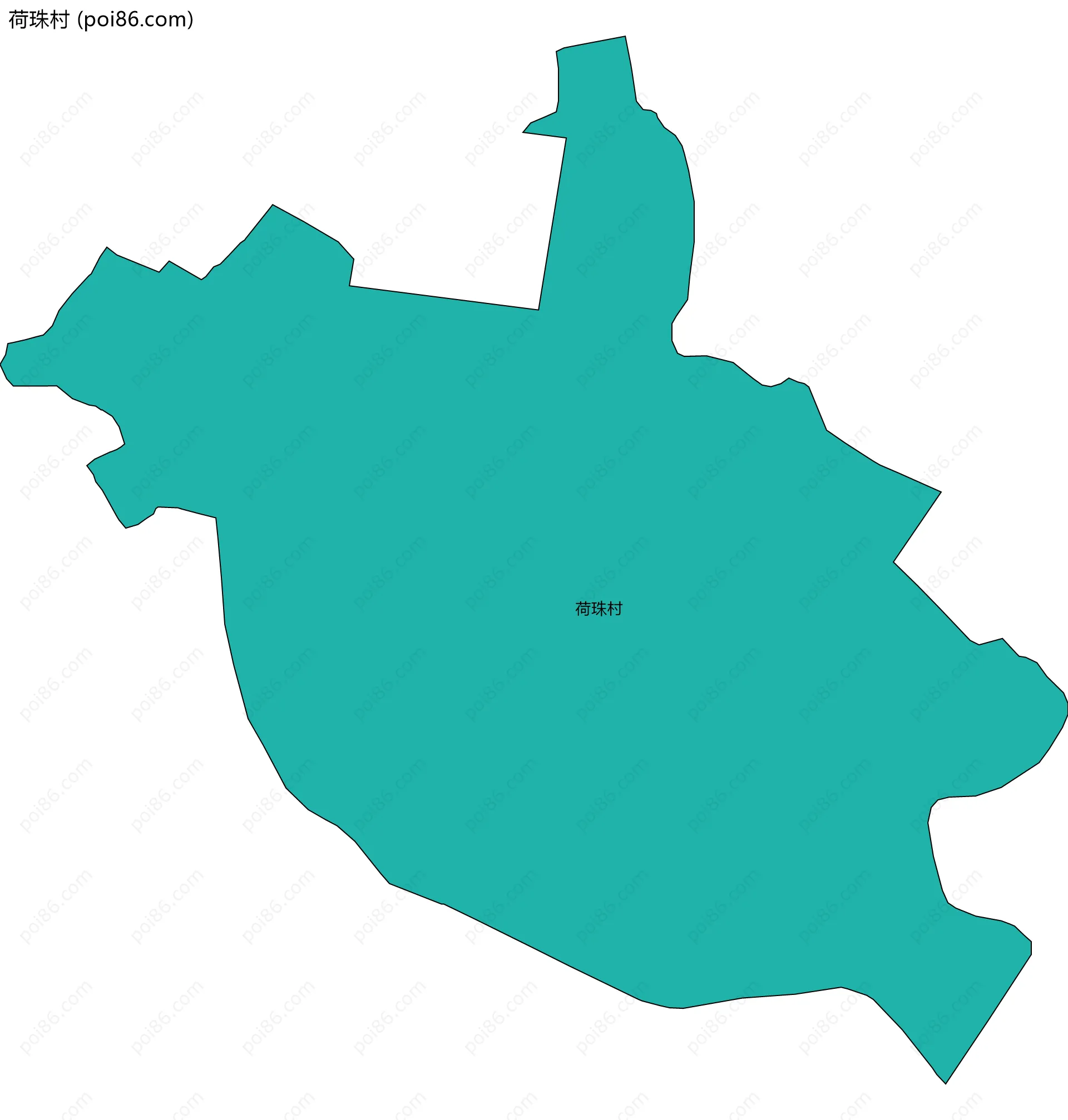 荷珠村边界地图