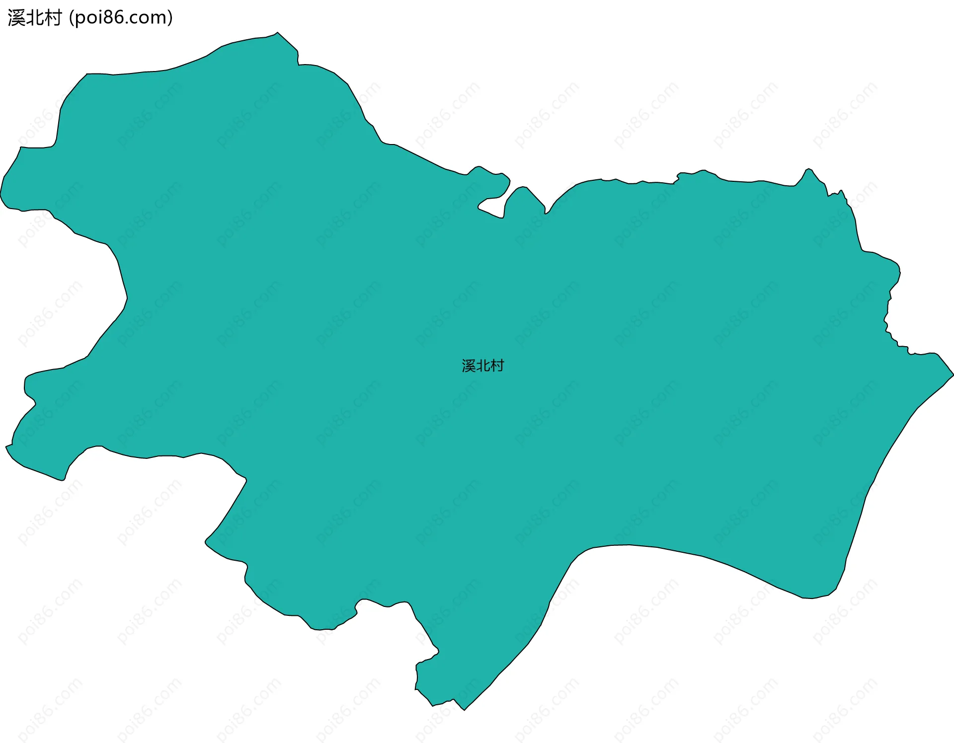 溪北村边界地图