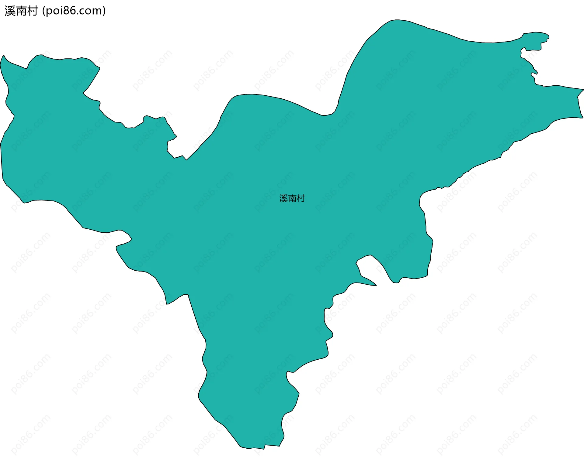 溪南村边界地图