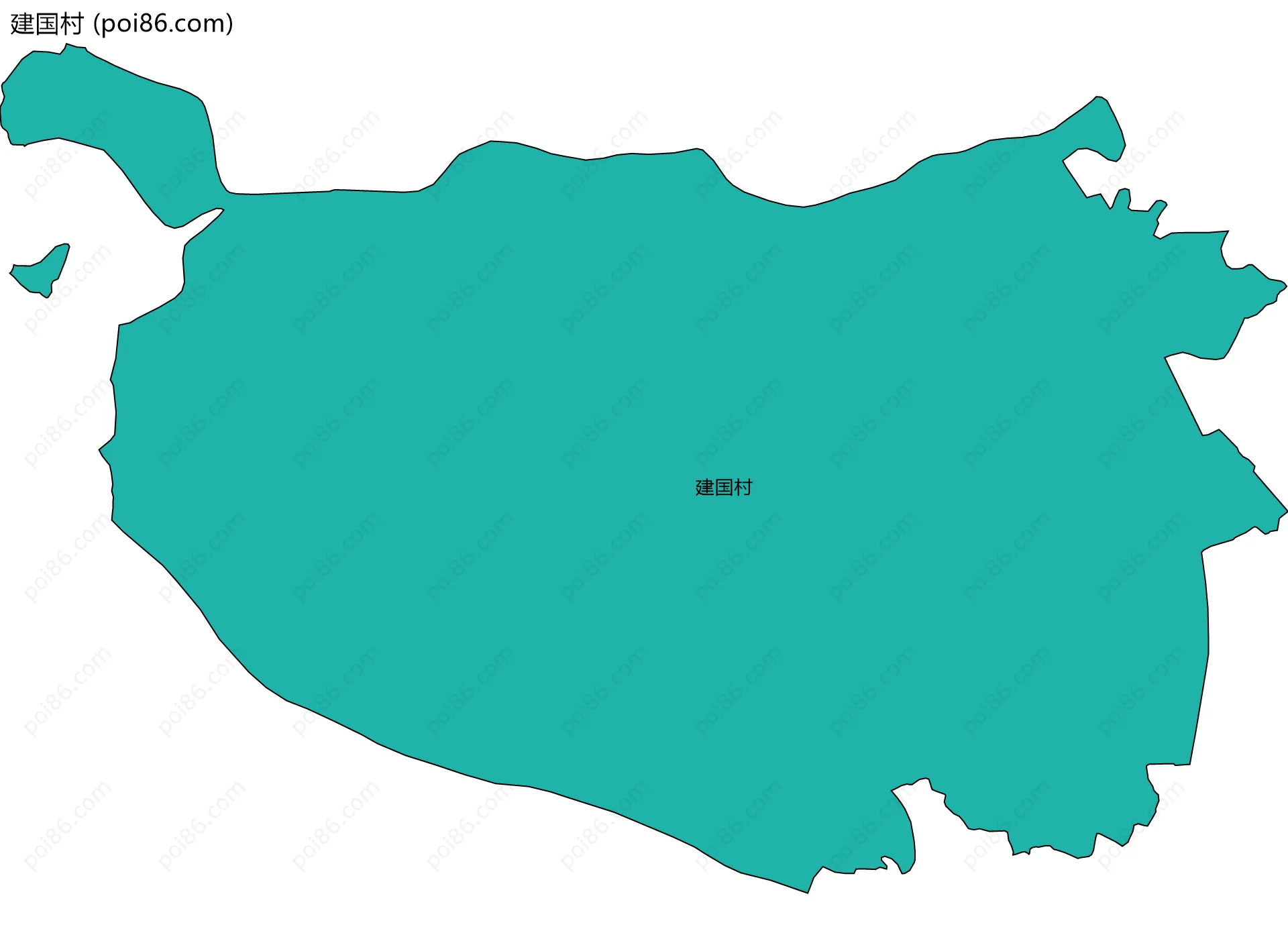 建国村边界地图