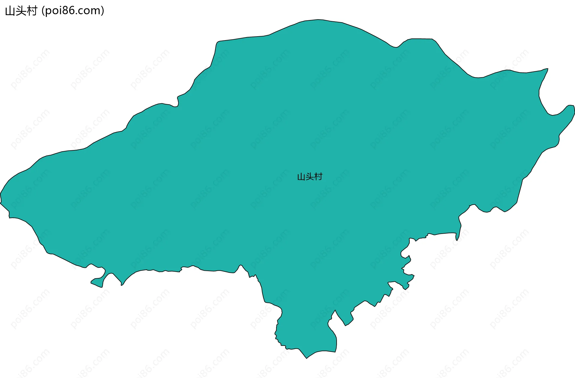 山头村边界地图