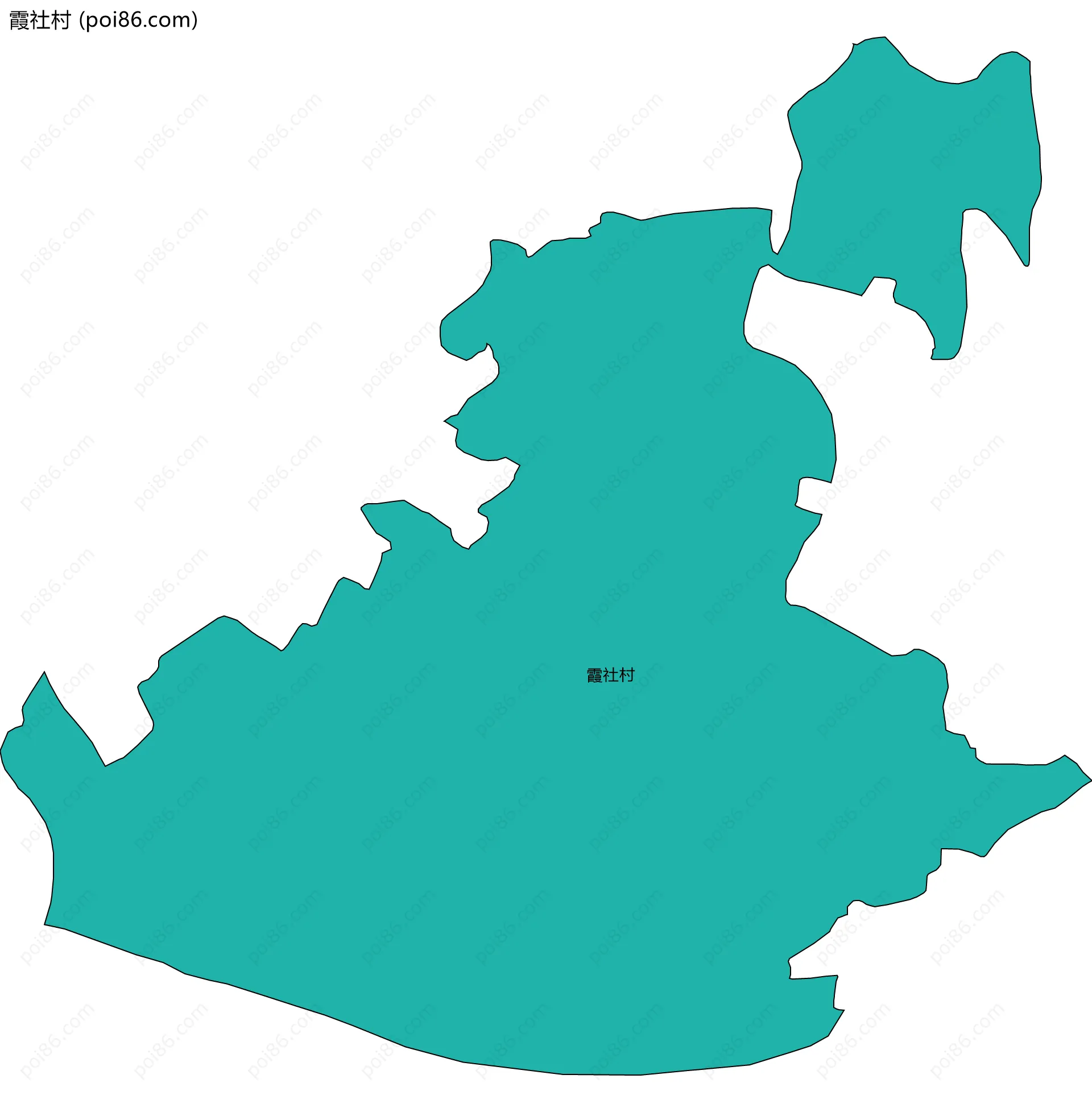 霞社村边界地图