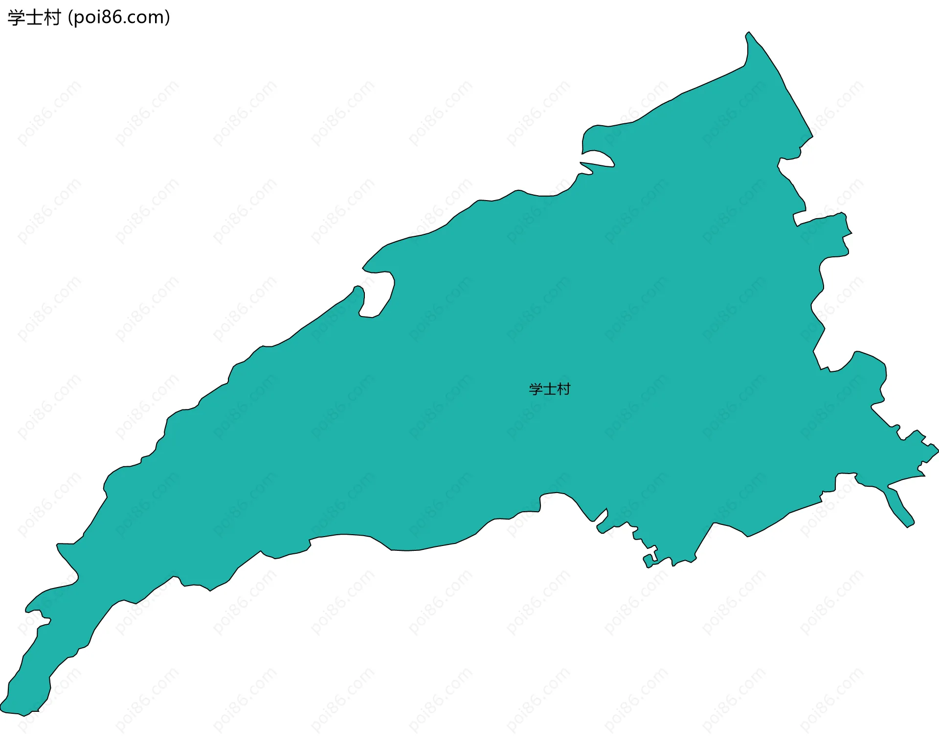 学士村边界地图