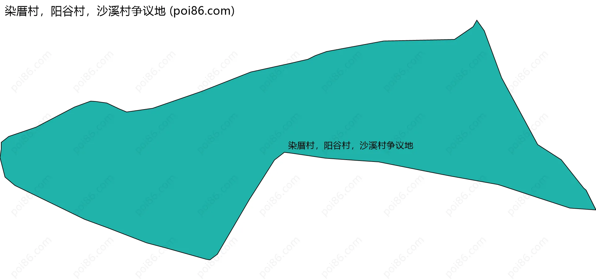染厝村，阳谷村，沙溪村争议地边界地图