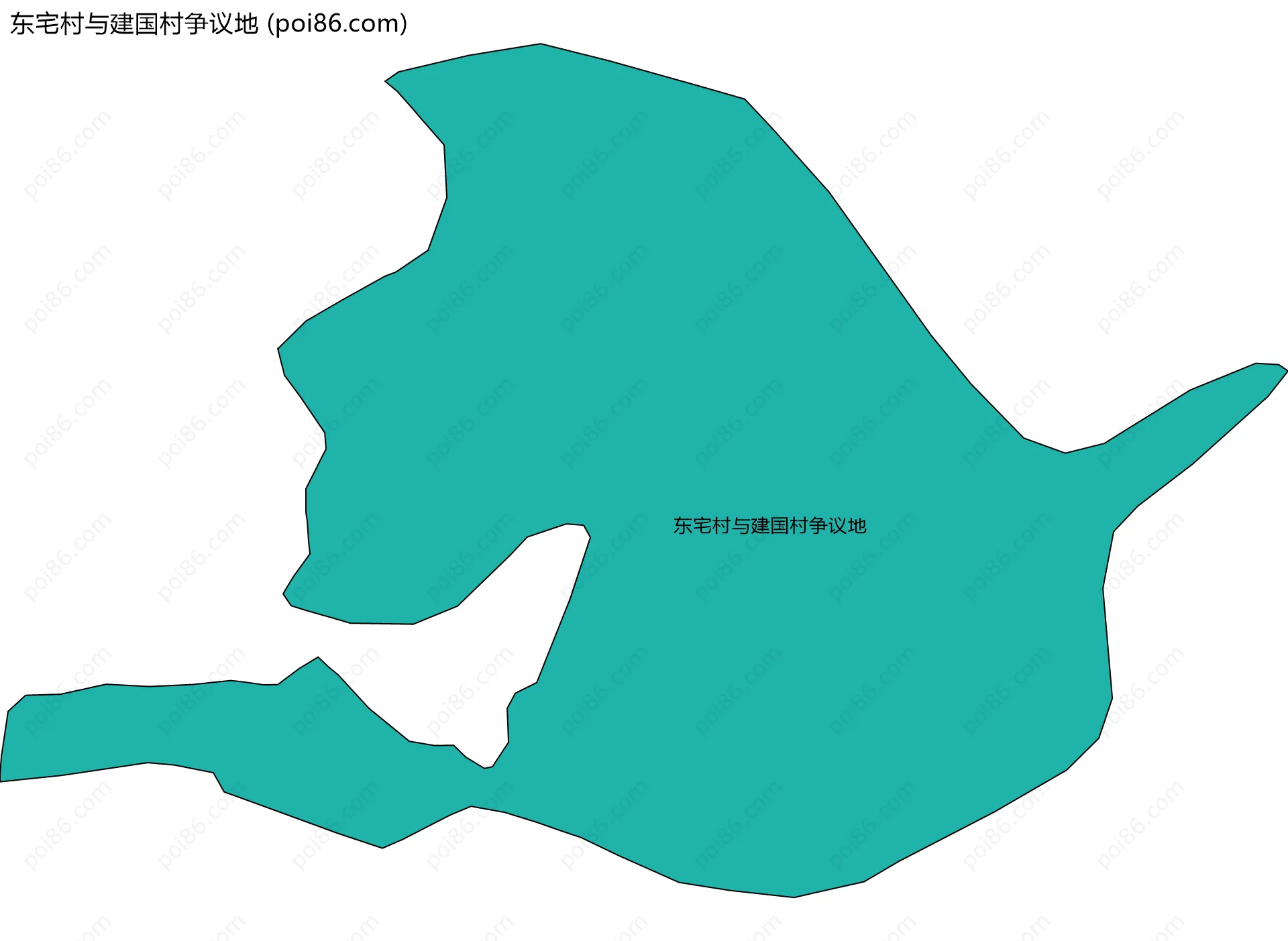 东宅村与建国村争议地边界地图