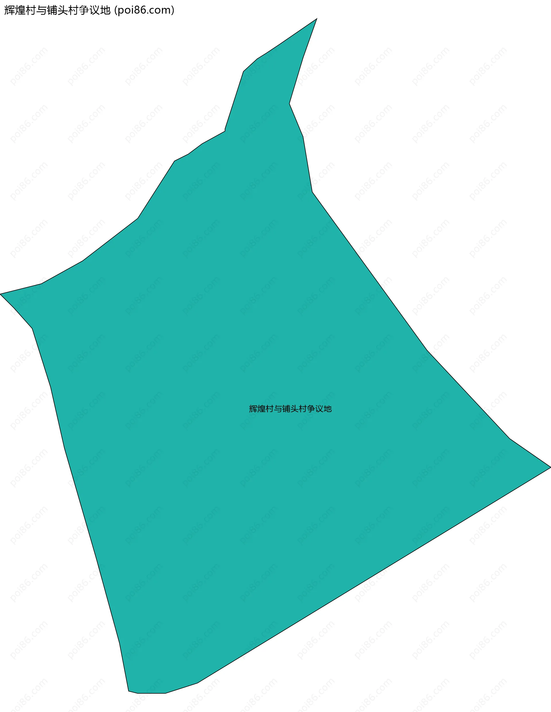 辉煌村与铺头村争议地边界地图