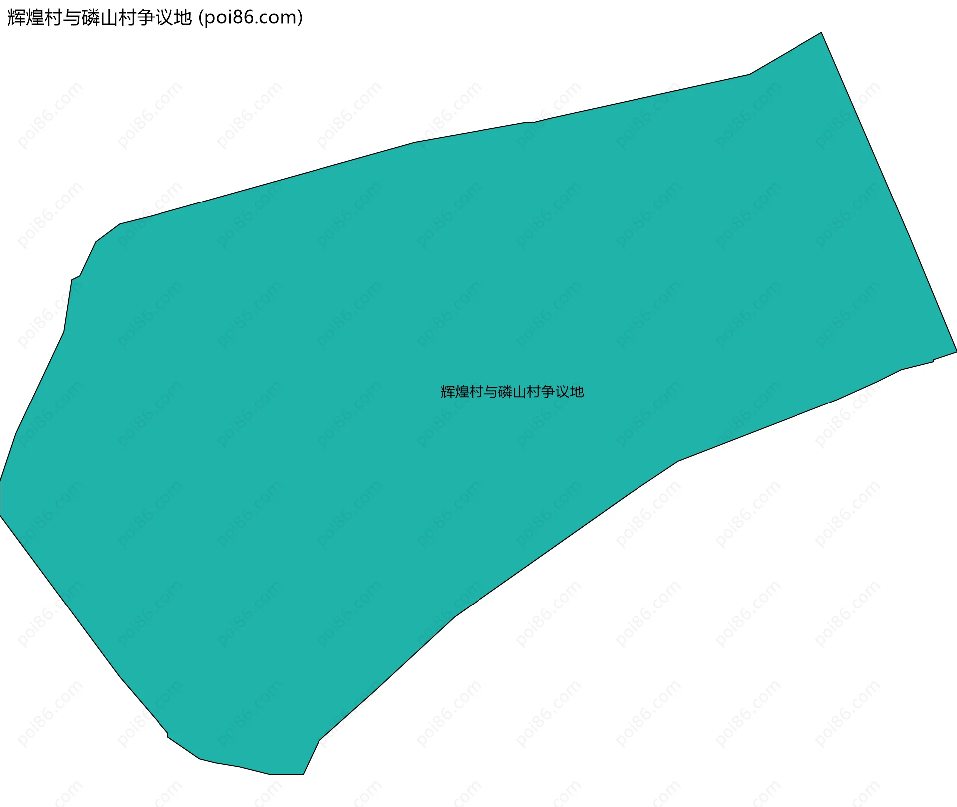 辉煌村与磷山村争议地边界地图