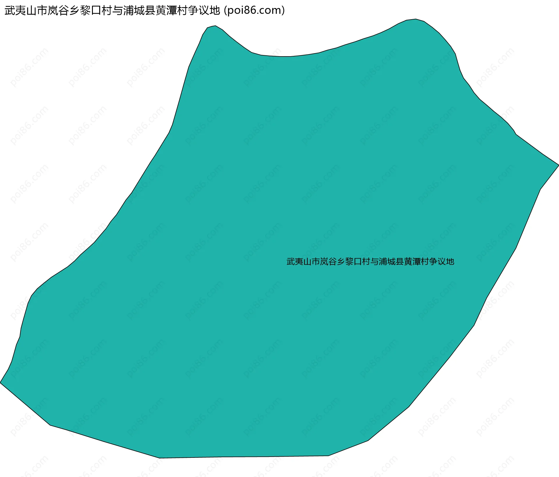 武夷山市岚谷乡黎口村与浦城县黄潭村争议地边界地图