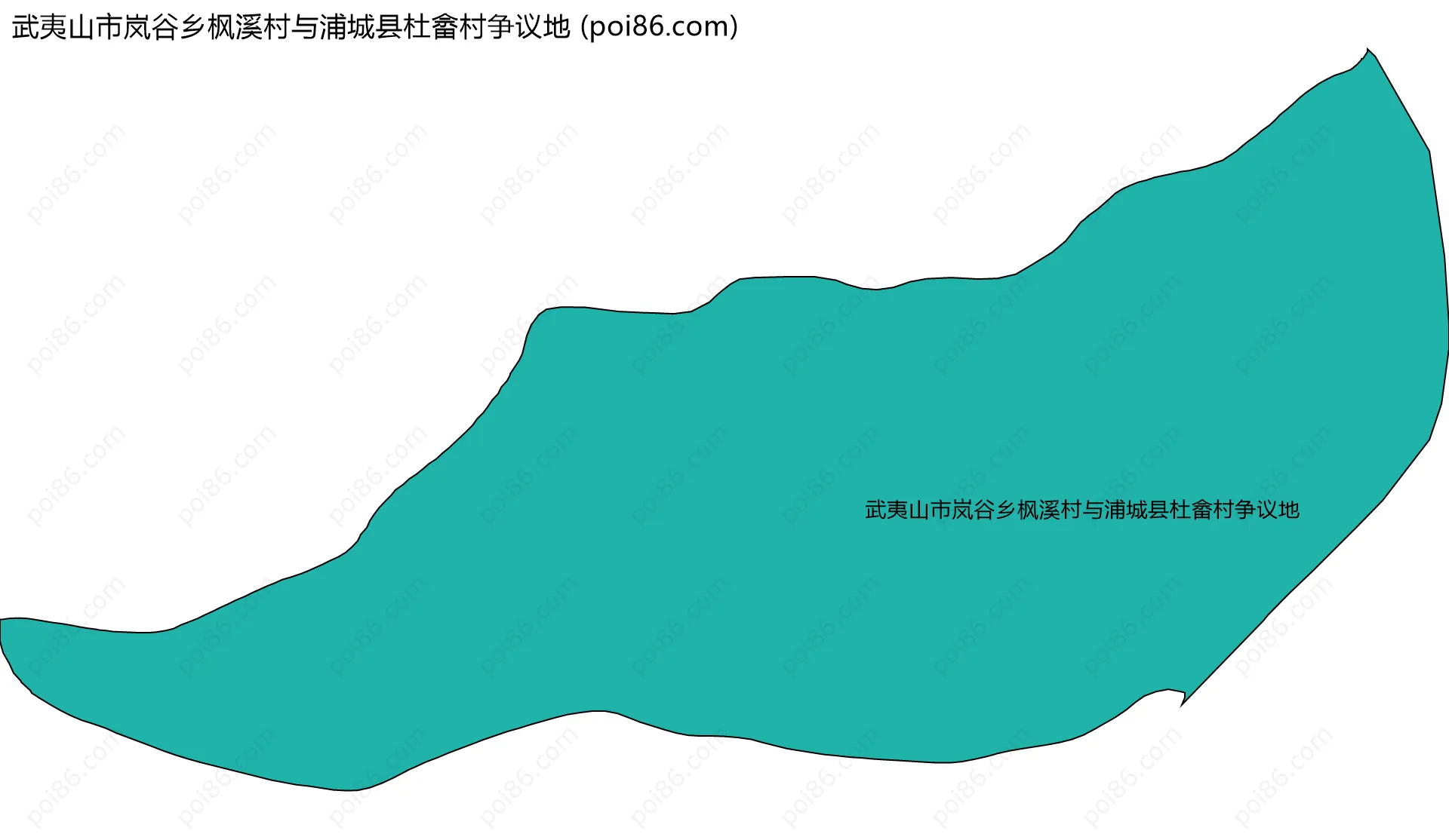武夷山市岚谷乡枫溪村与浦城县杜畲村争议地边界地图
