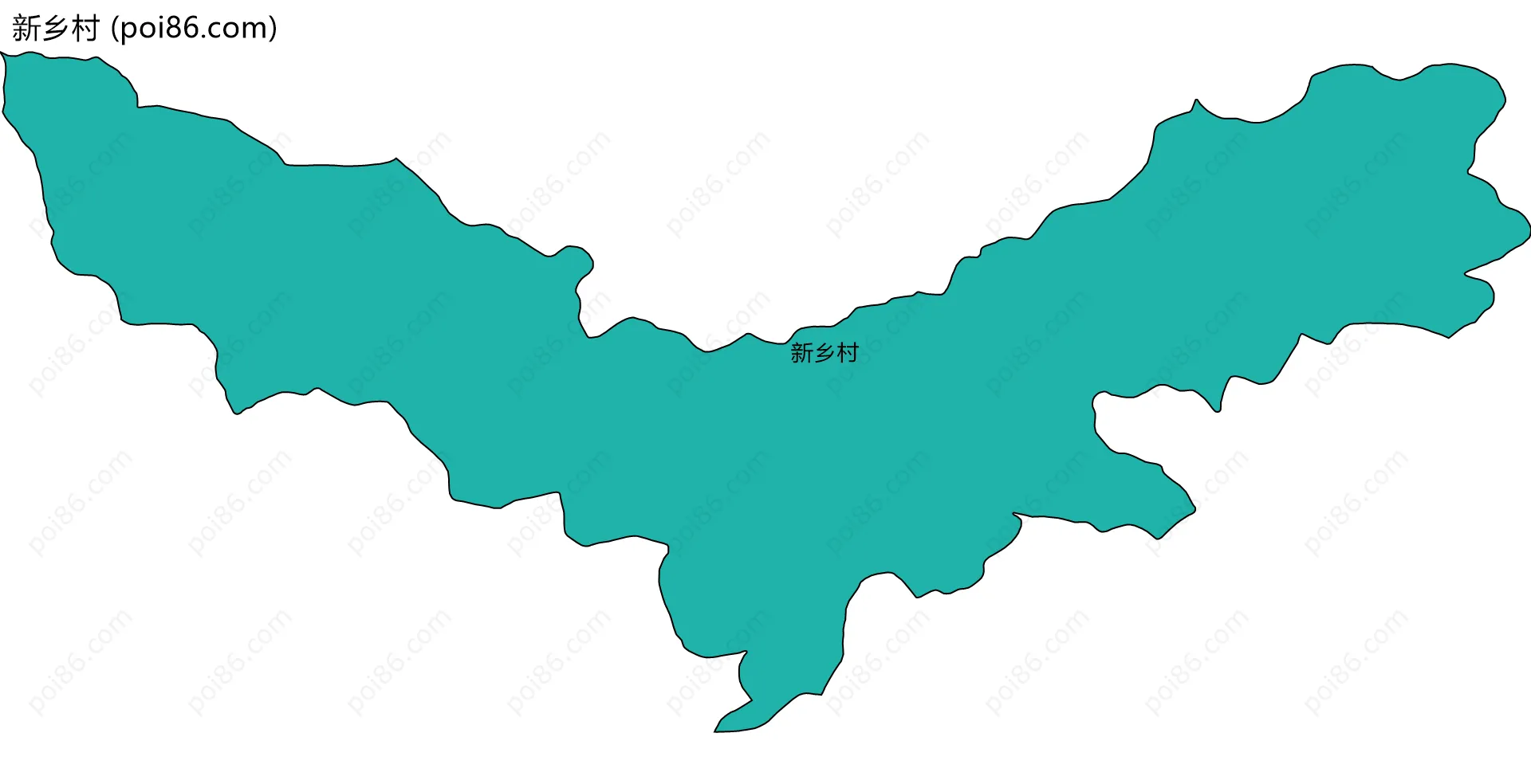 新乡村边界地图