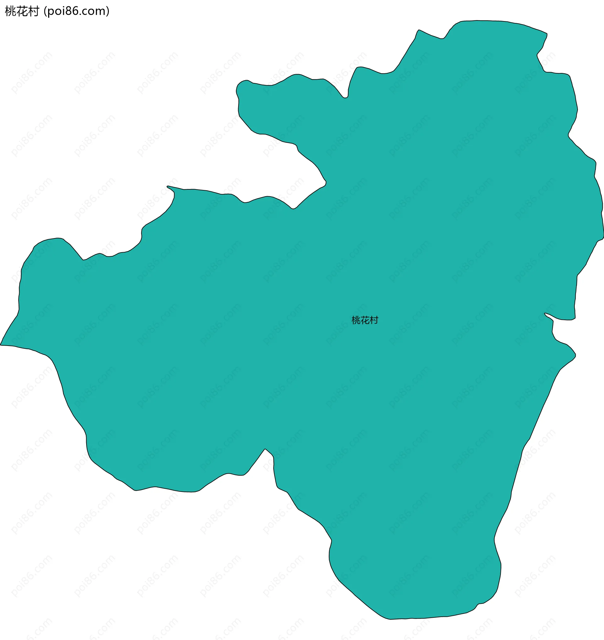桃花村边界地图