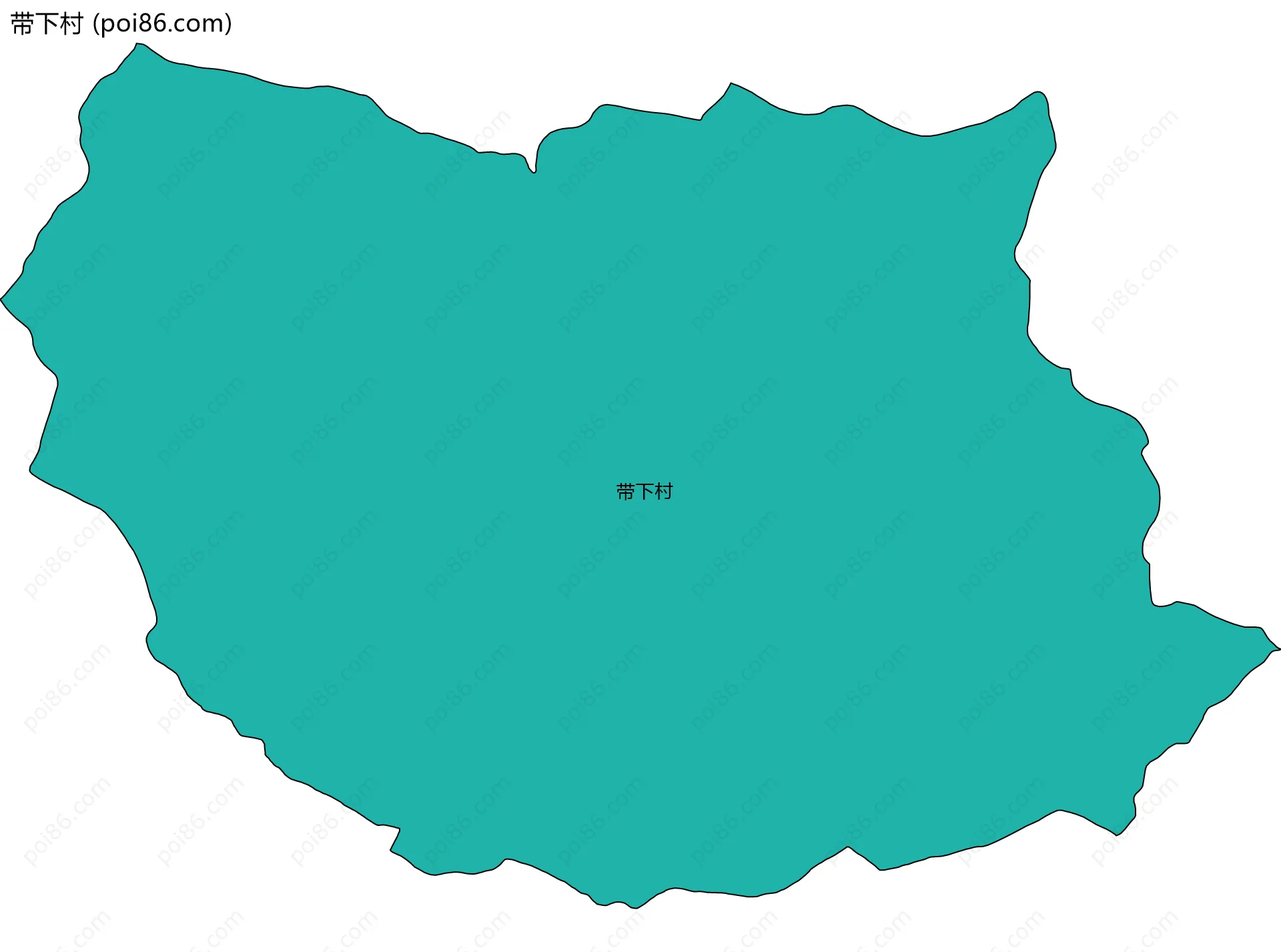 带下村边界地图