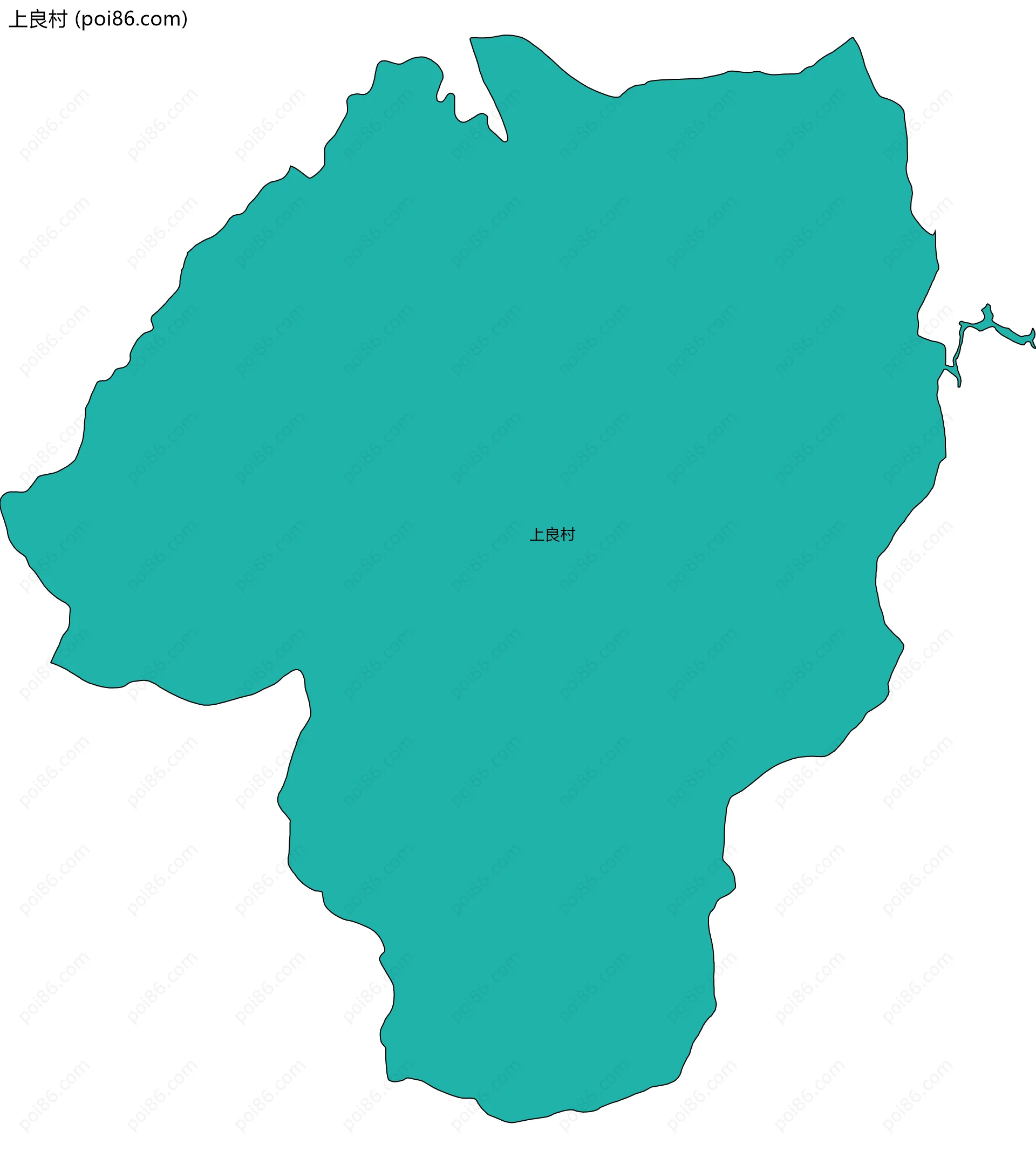 上良村边界地图