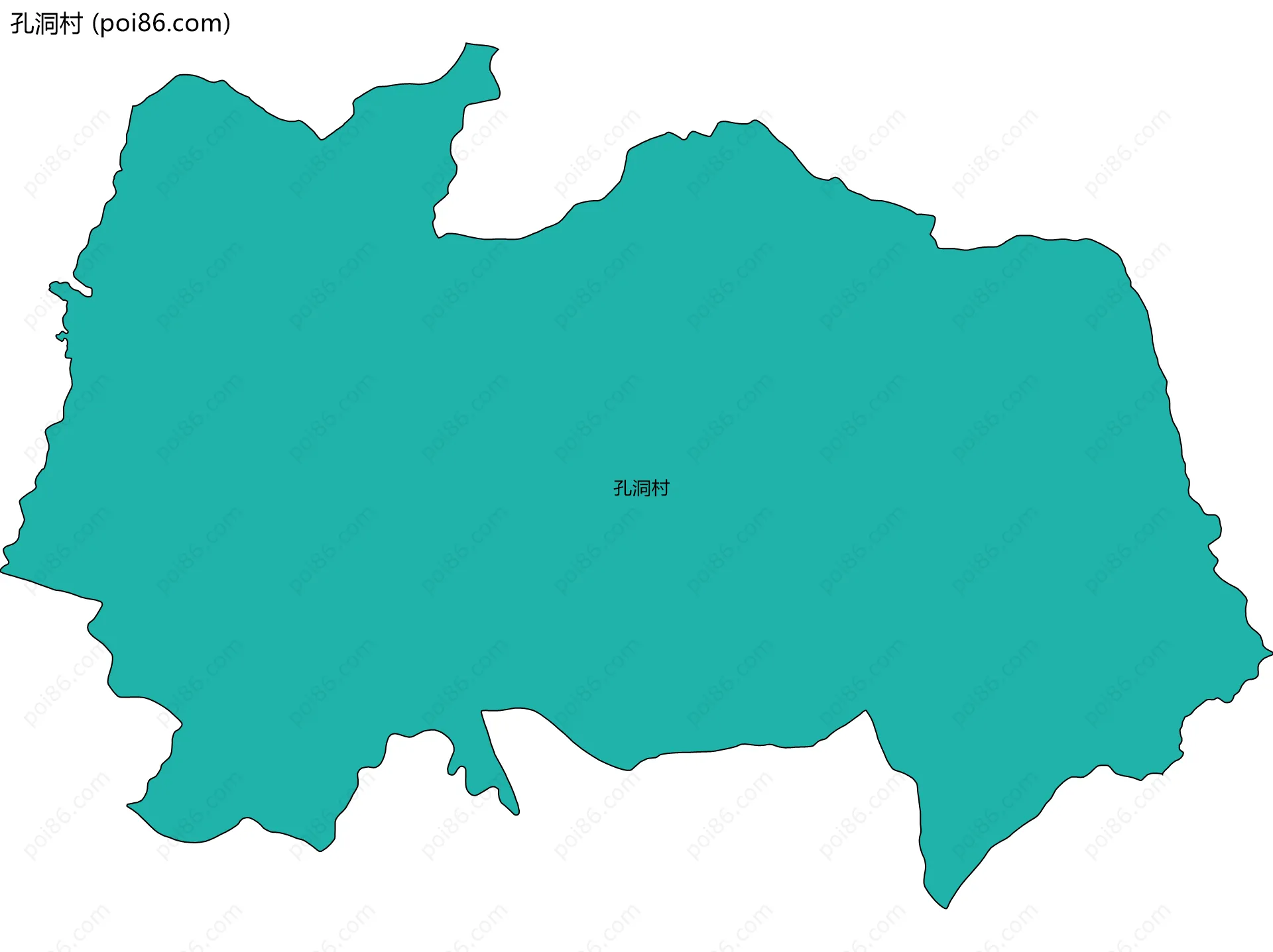 孔洞村边界地图