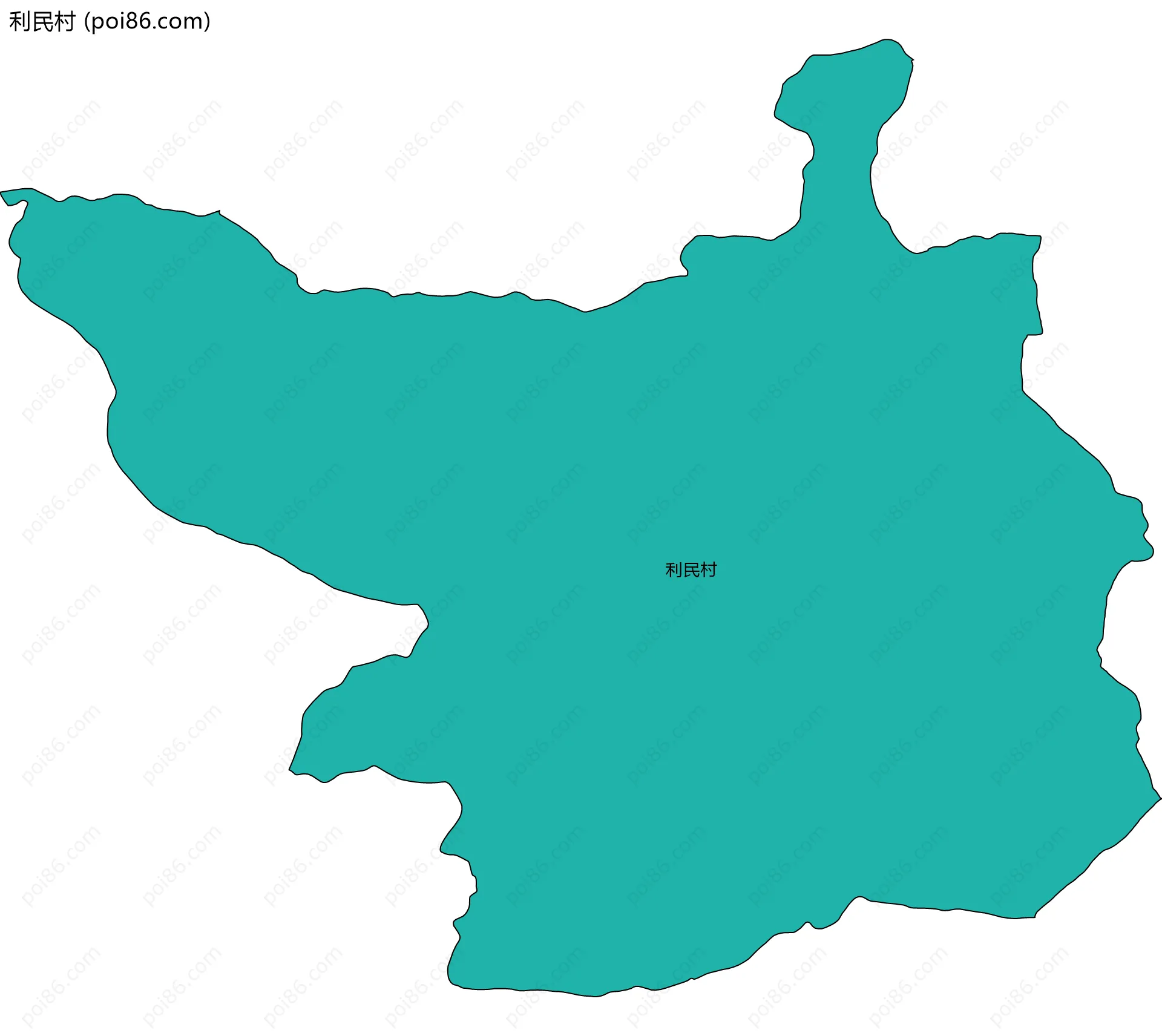 利民村边界地图