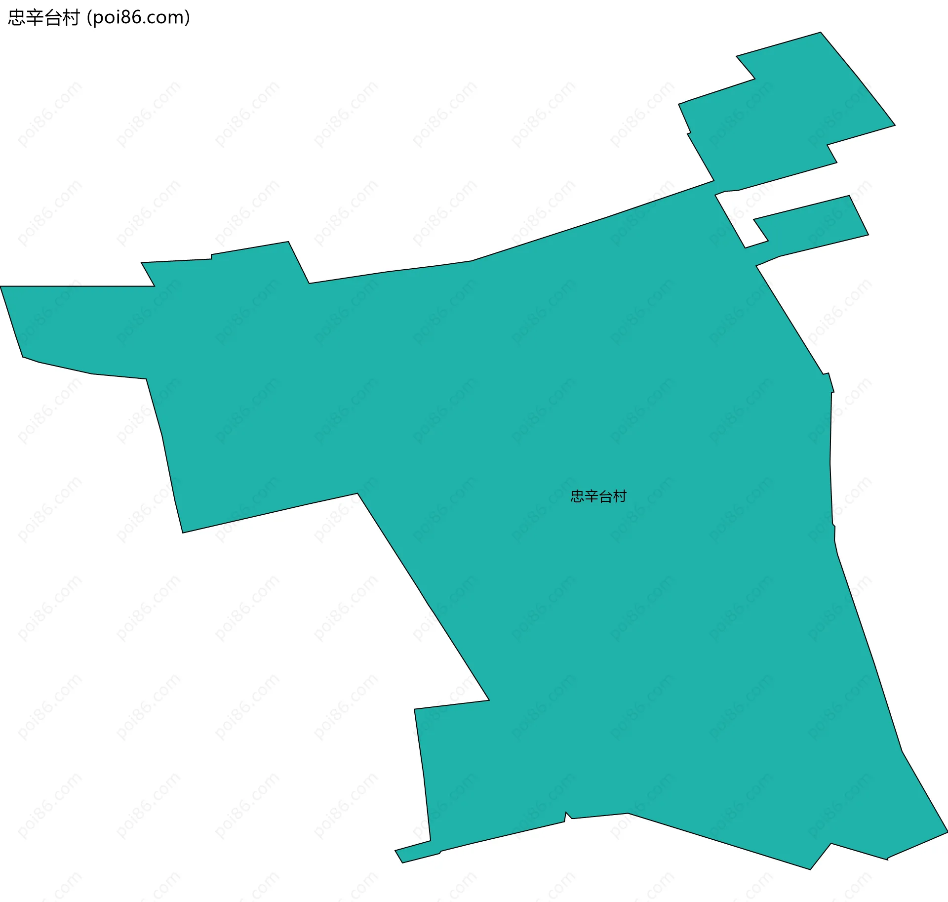 忠辛台村边界地图