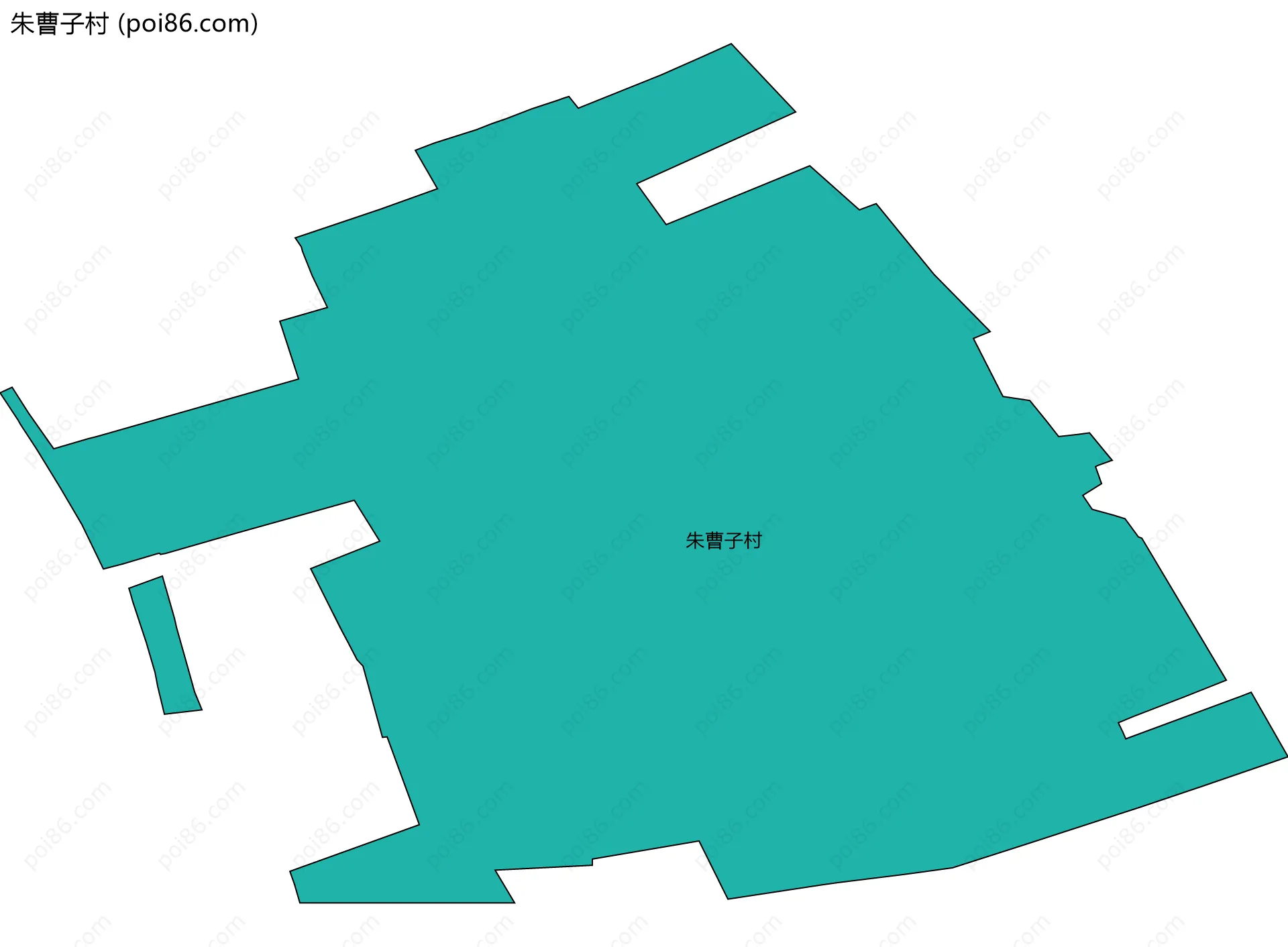 朱曹子村边界地图