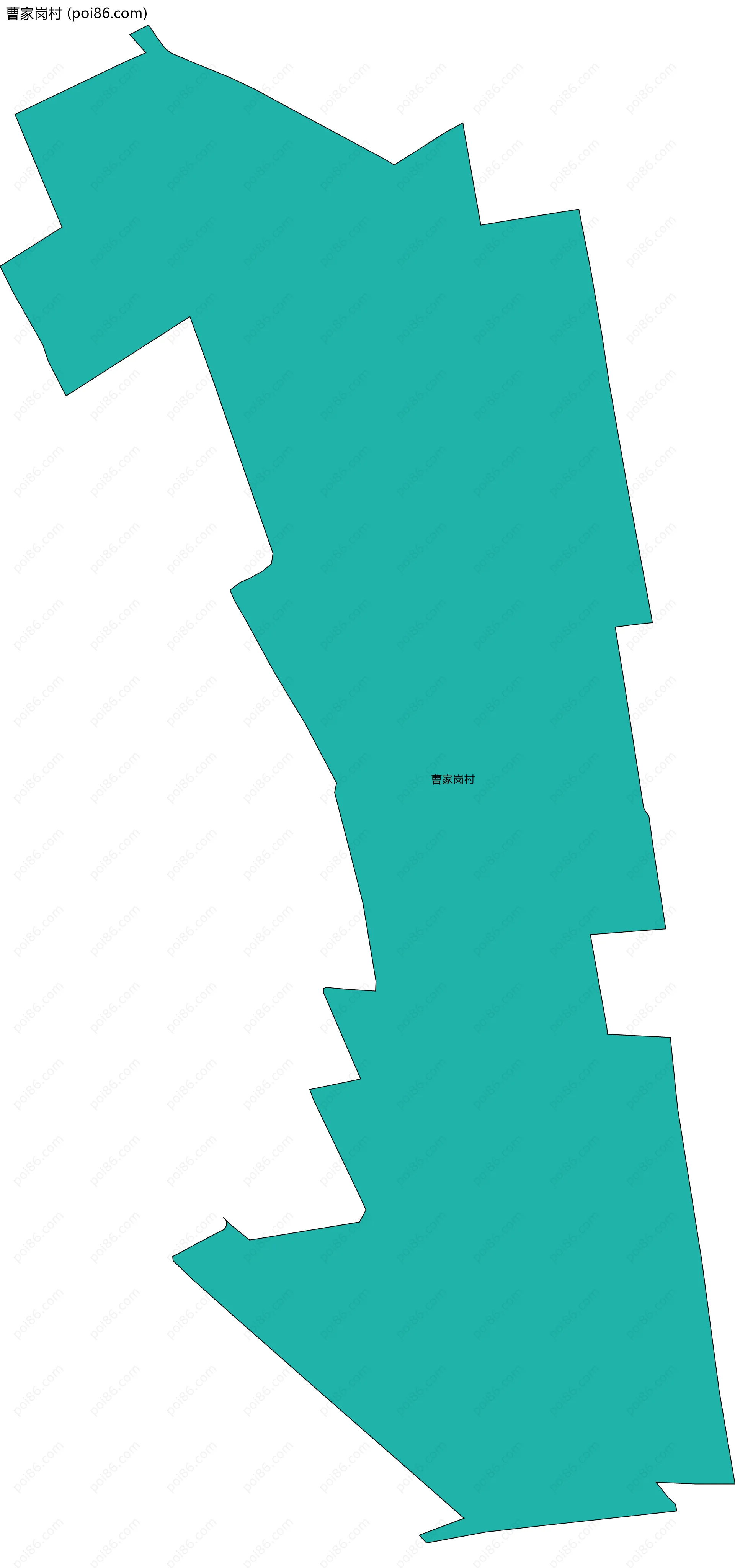 曹家岗村边界地图