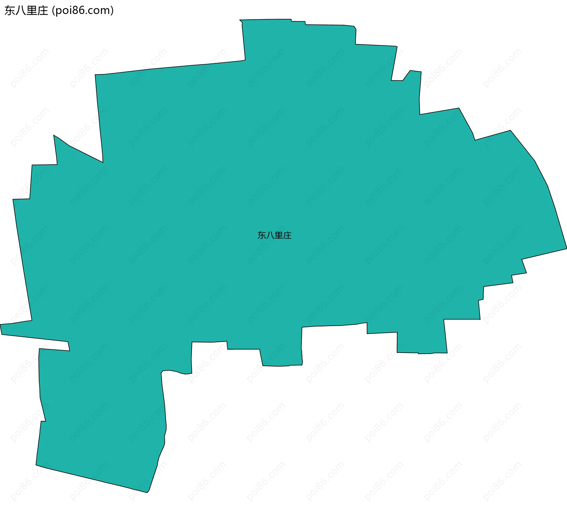 东八里庄边界地图