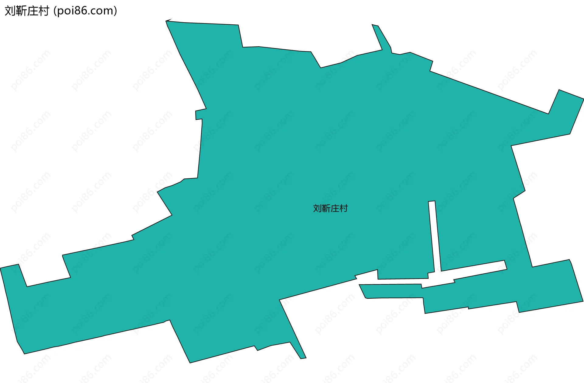 刘靳庄村边界地图