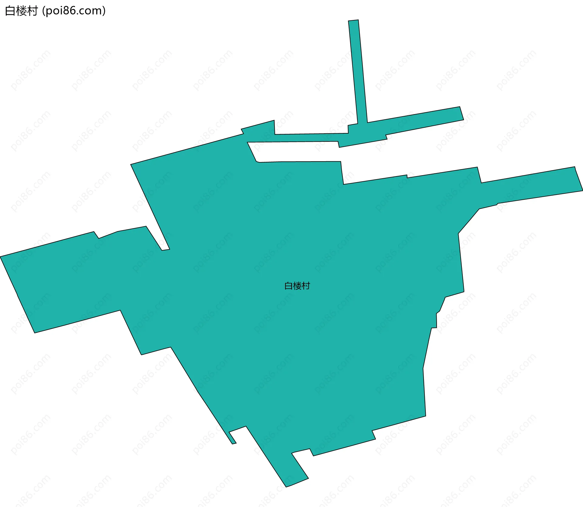 白楼村边界地图
