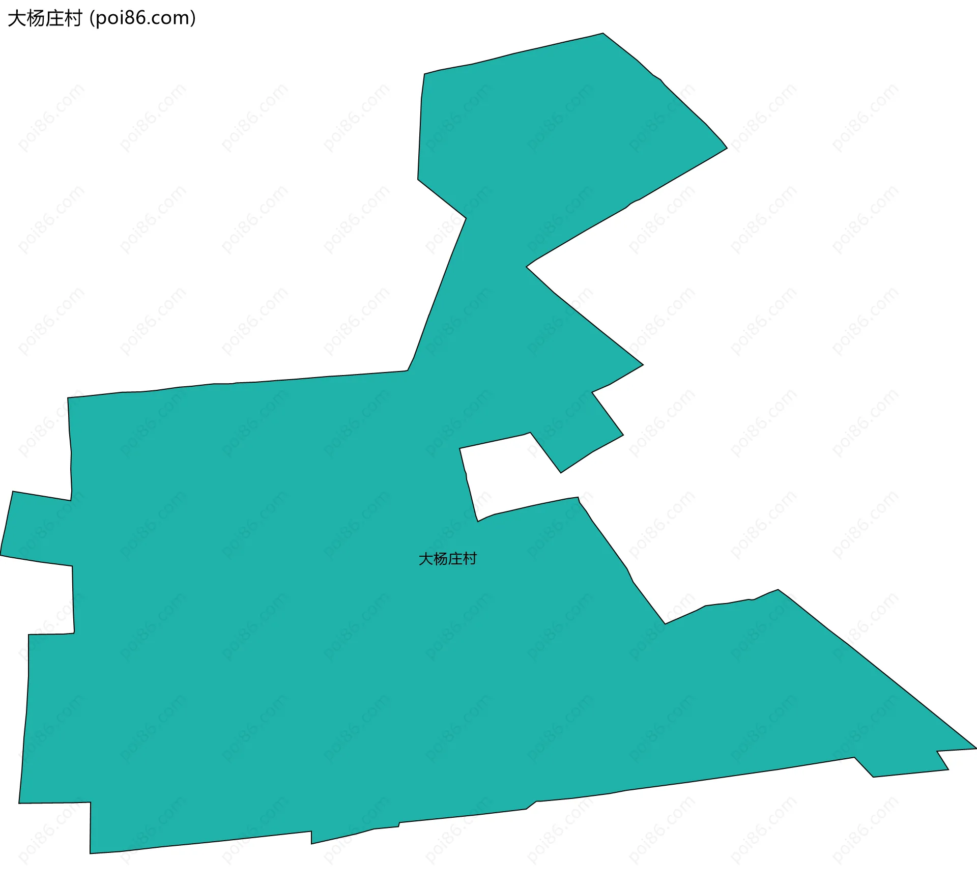 大杨庄村边界地图