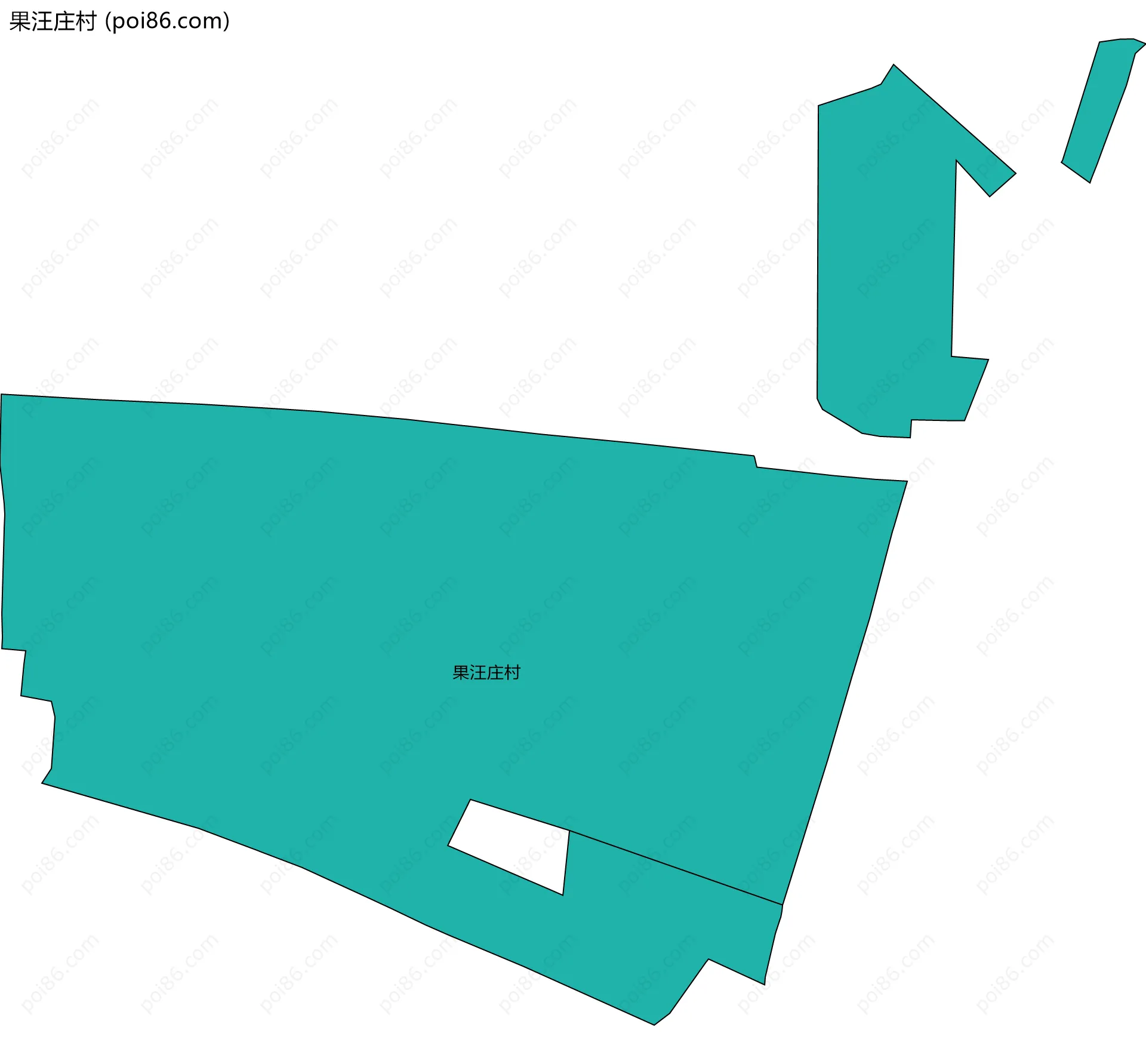 果汪庄村边界地图