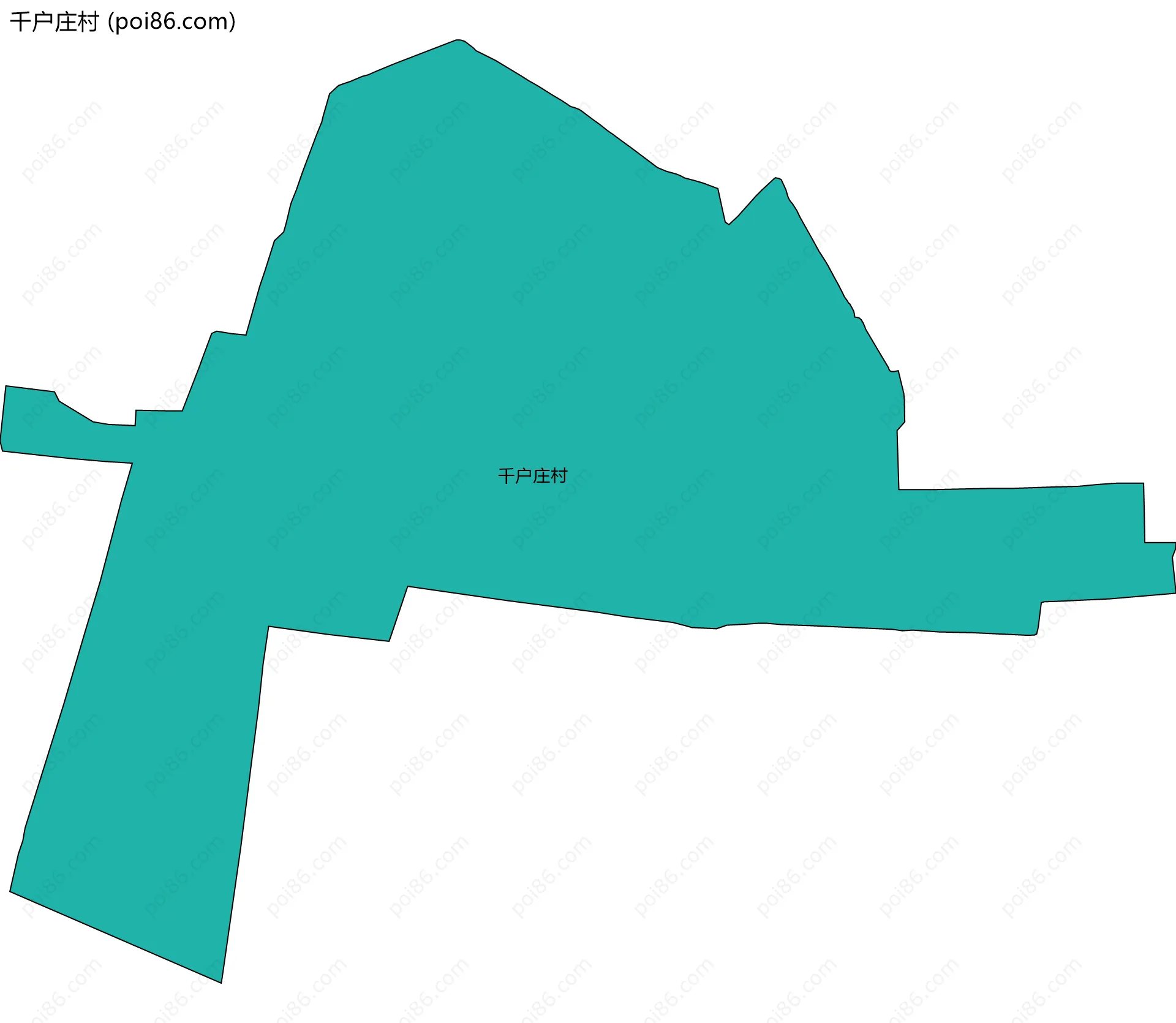 千户庄村边界地图