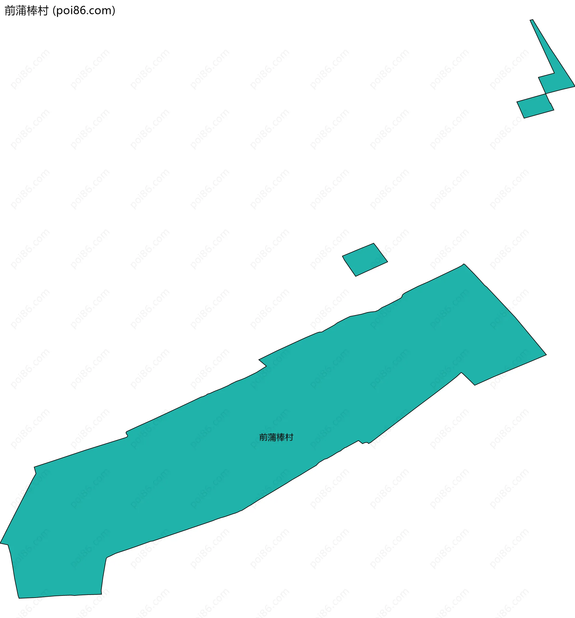 前蒲棒村边界地图