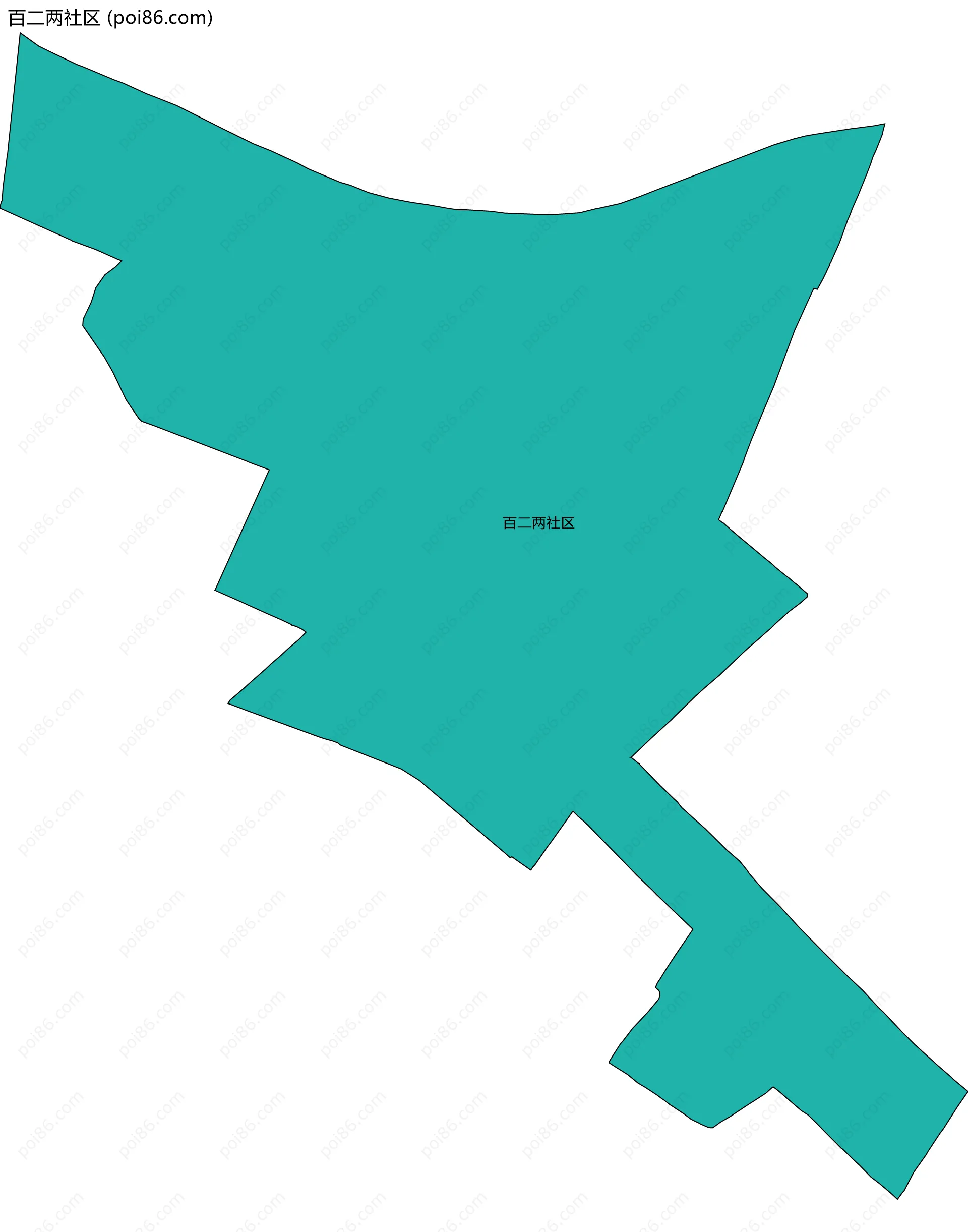 百二两社区边界地图