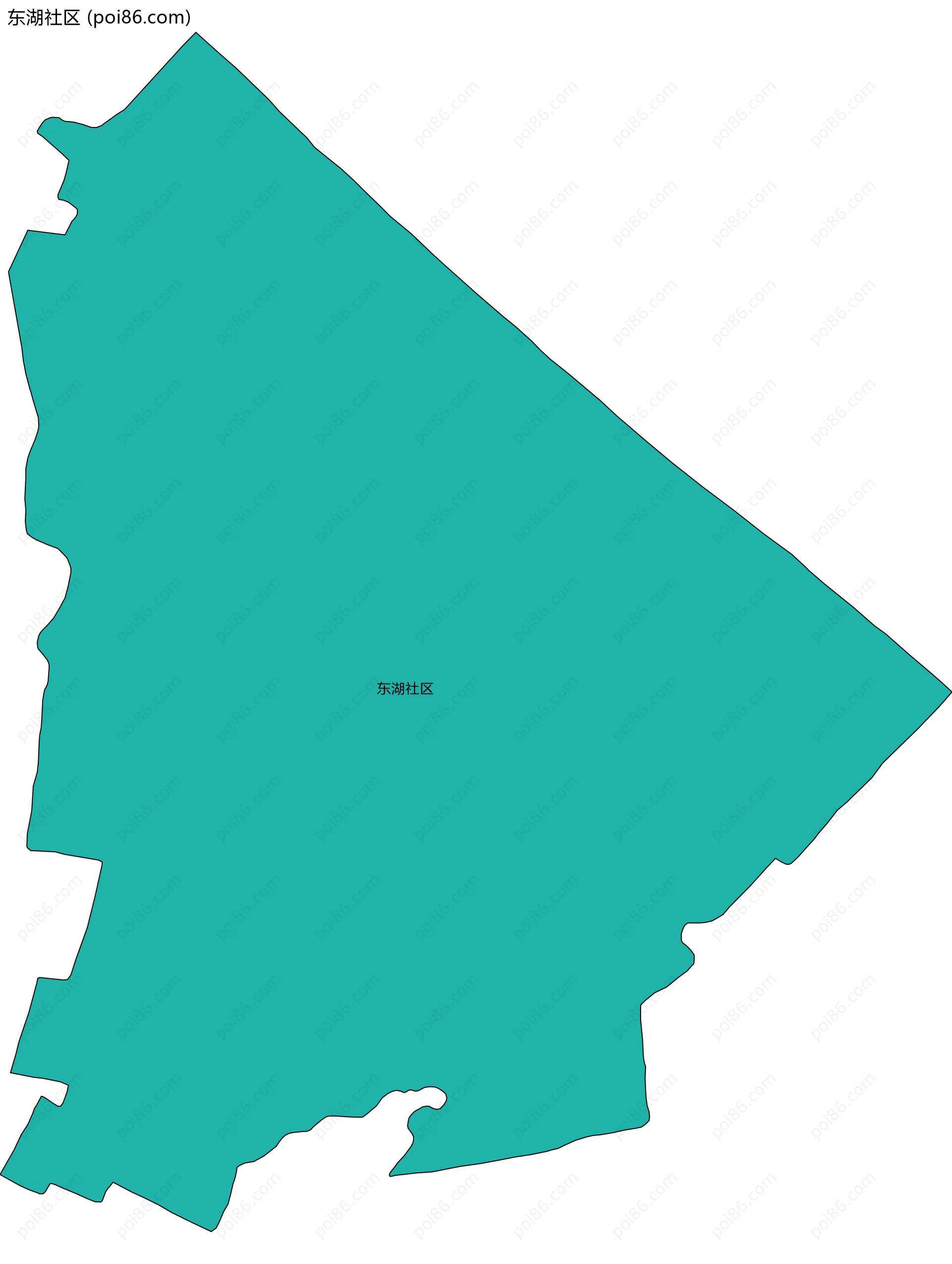 东湖社区边界地图