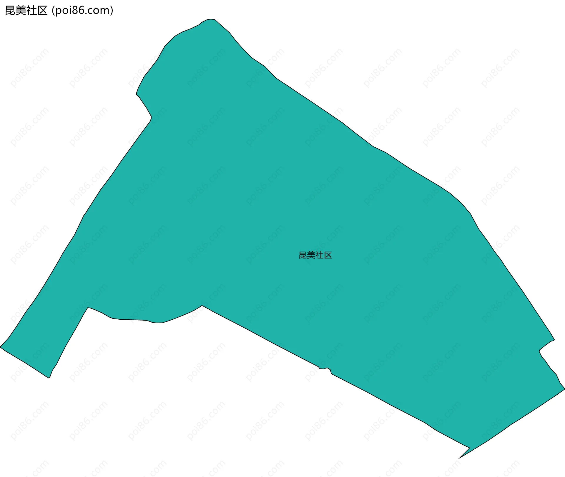 昆美社区边界地图