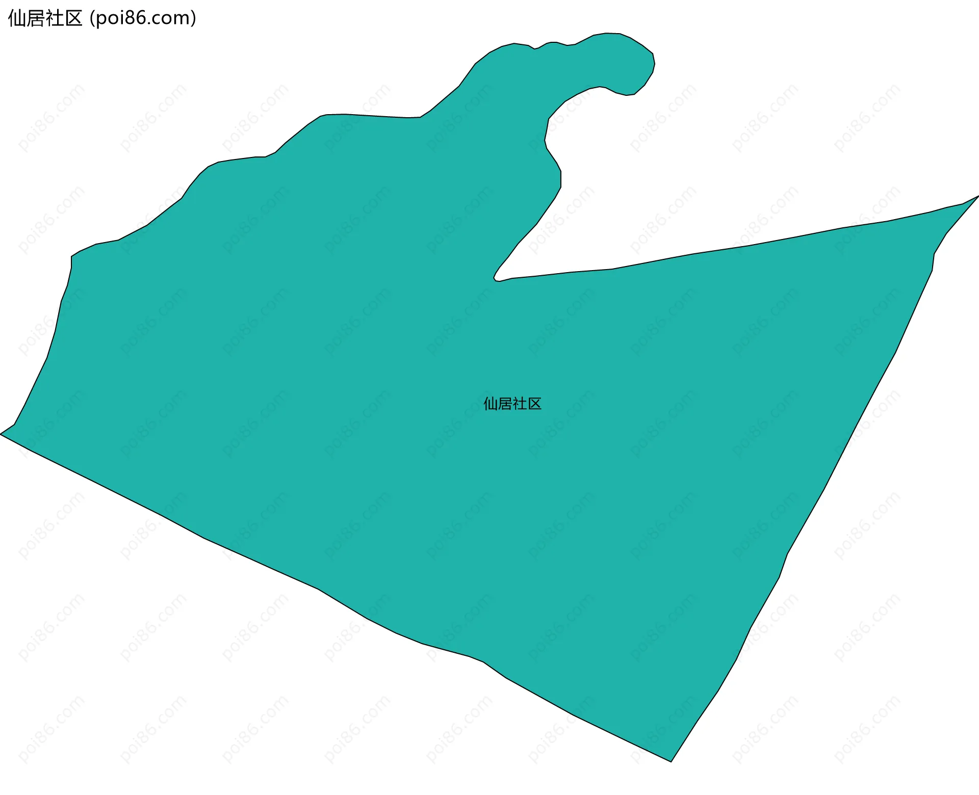 仙居社区边界地图