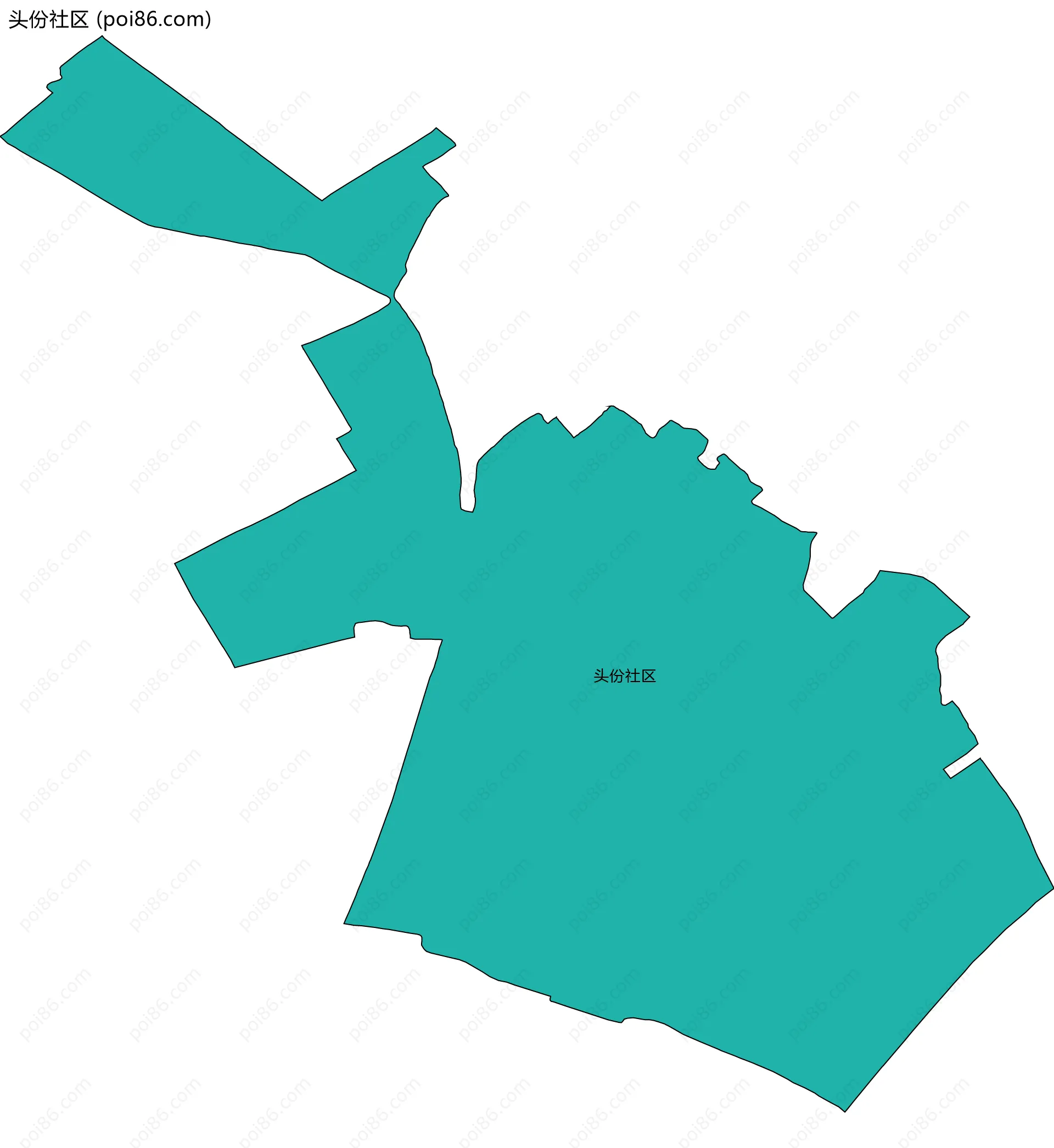头份社区边界地图