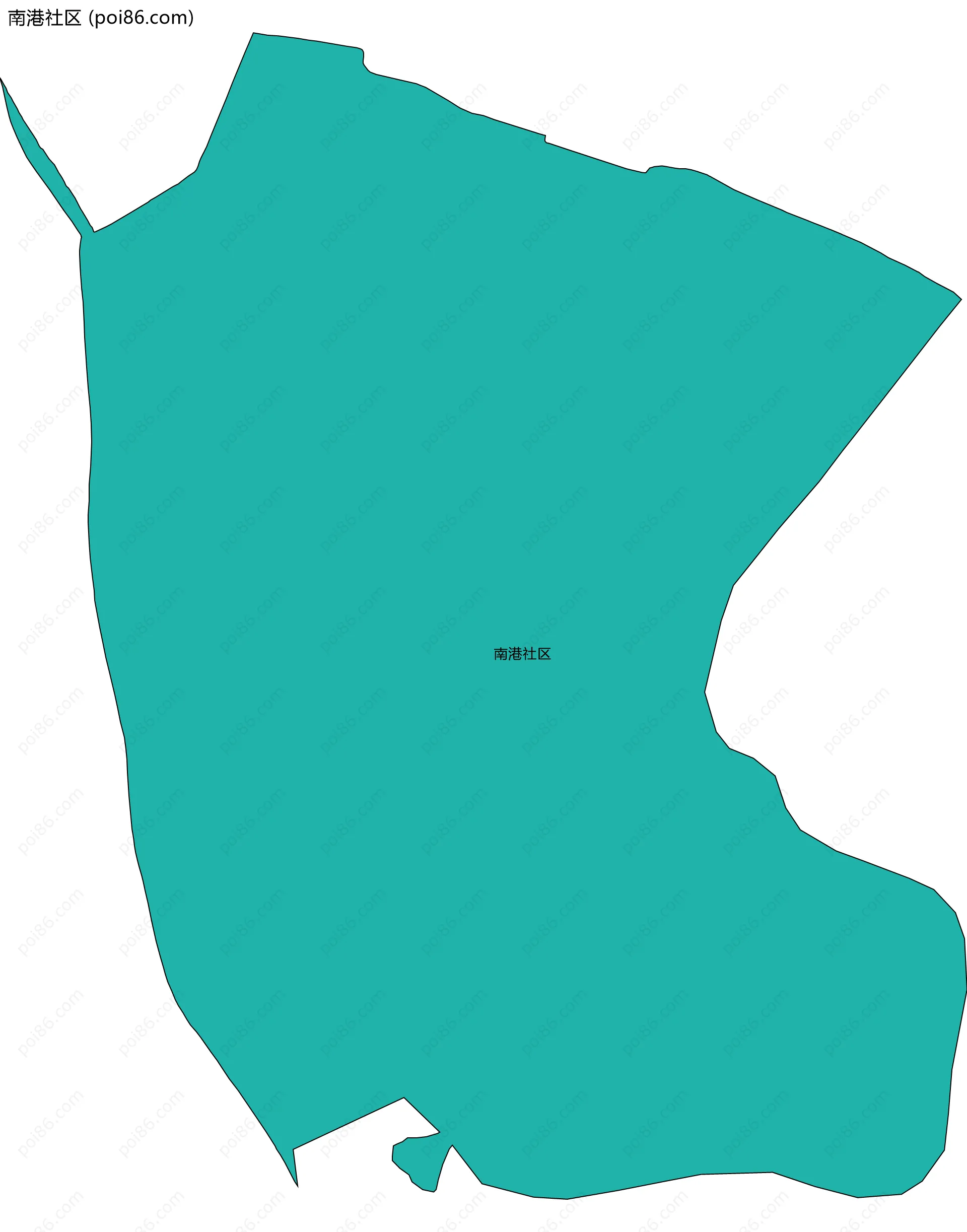 南港社区边界地图