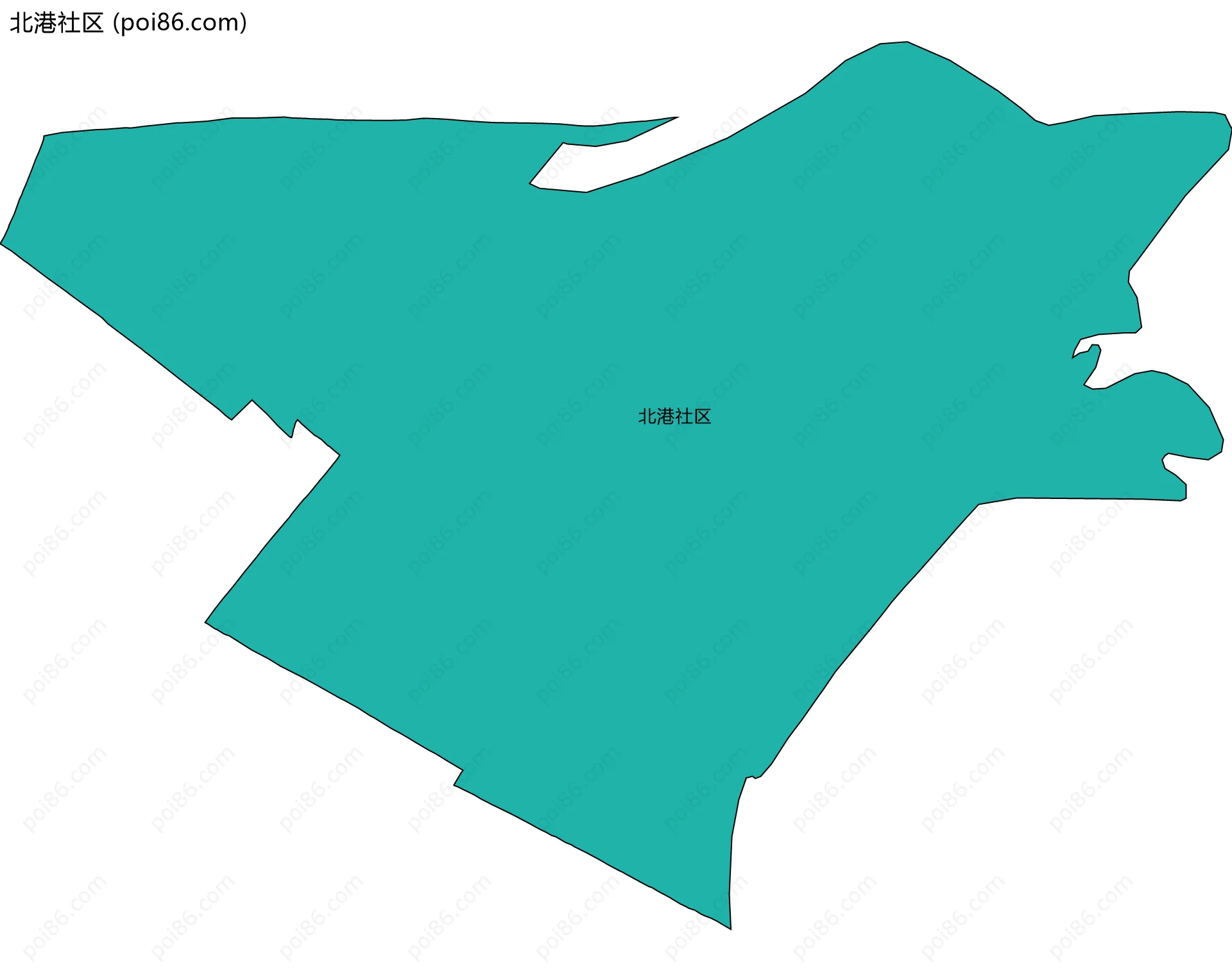 北港社区边界地图