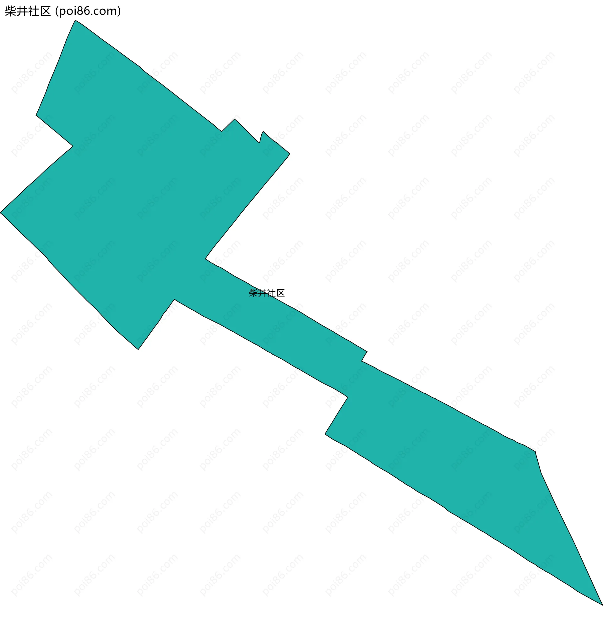 柴井社区边界地图